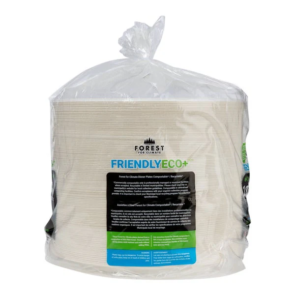 Forest For Climate Dinner Plate 10” - Pack of 180  - Disposables, Restaurant Packaging and Take-Out Supplies - Canadian Distribution - Ships Free Within Canada on Orders Above CAD $199 - Image 2