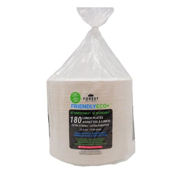 Forest for Climate Lunch Plates  - Disposables, Restaurant Packaging and Take-Out Supplies - Canadian Distribution - Ships Free Within Canada on Orders Above CAD $199 - Image 3