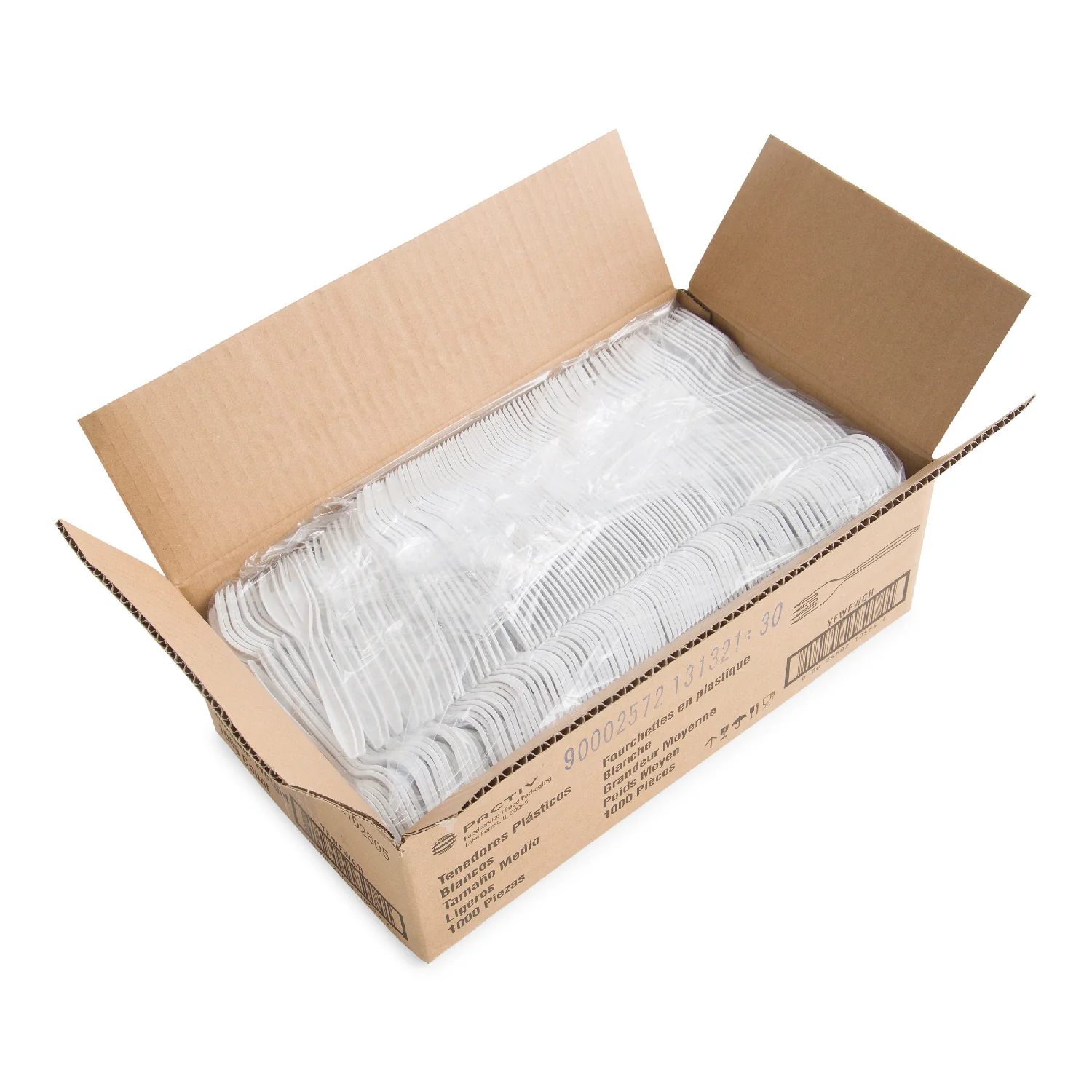 Fork Plastic Polypropylene White Medium Weight - 1000 count - Prairie Packagi - Packaging and Accessories - Restaurant Supplies and Equipment - Canadian Distribution - Image 5