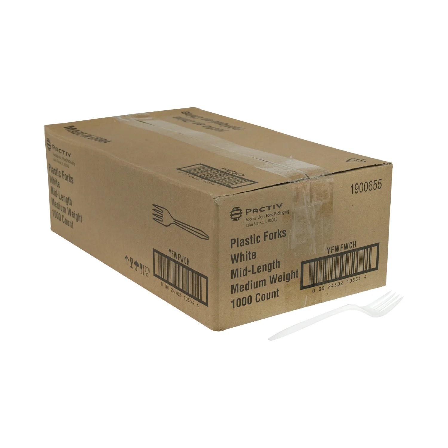 Fork Plastic Polypropylene White Medium Weight - 1000 count - Prairie Packagi - Packaging and Accessories - Restaurant Supplies and Equipment - Canadian Distribution - Image 9