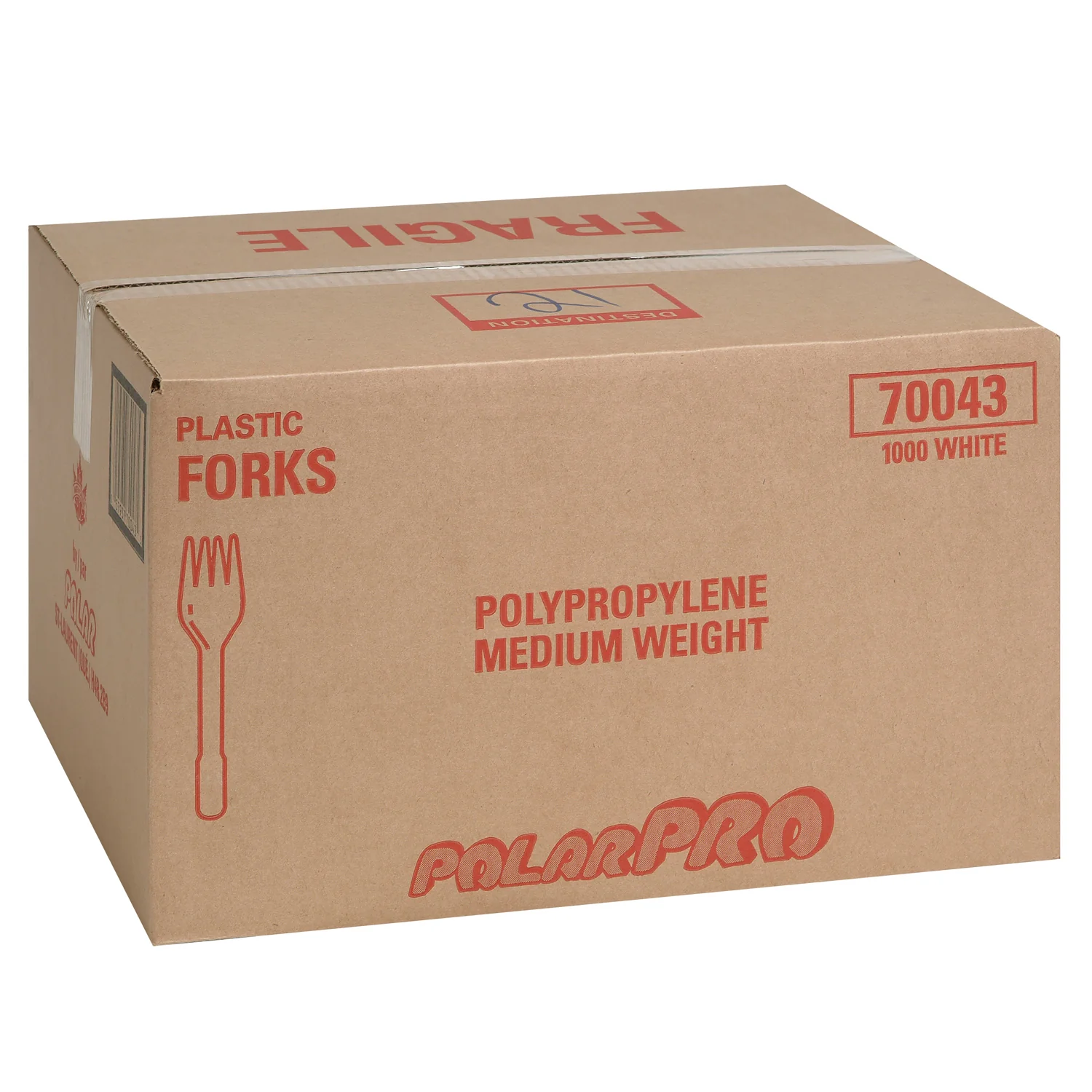 Fork Polypropylene White Medium Weight - 1 x 1000 count - Polar - Packaging and Accessories - Restaurant Supplies and Equipment - Canadian Distribution - Image 2