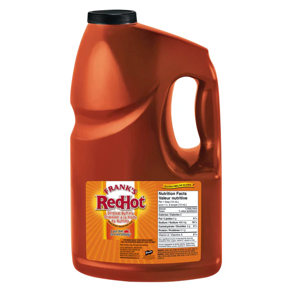 Frank’s RedHot Original Buffalo Sauce - 4 x 3.78 L - Grocery and Food Items - Canadian Distribution - Ships Free Within Canada on Orders Above CAD $199