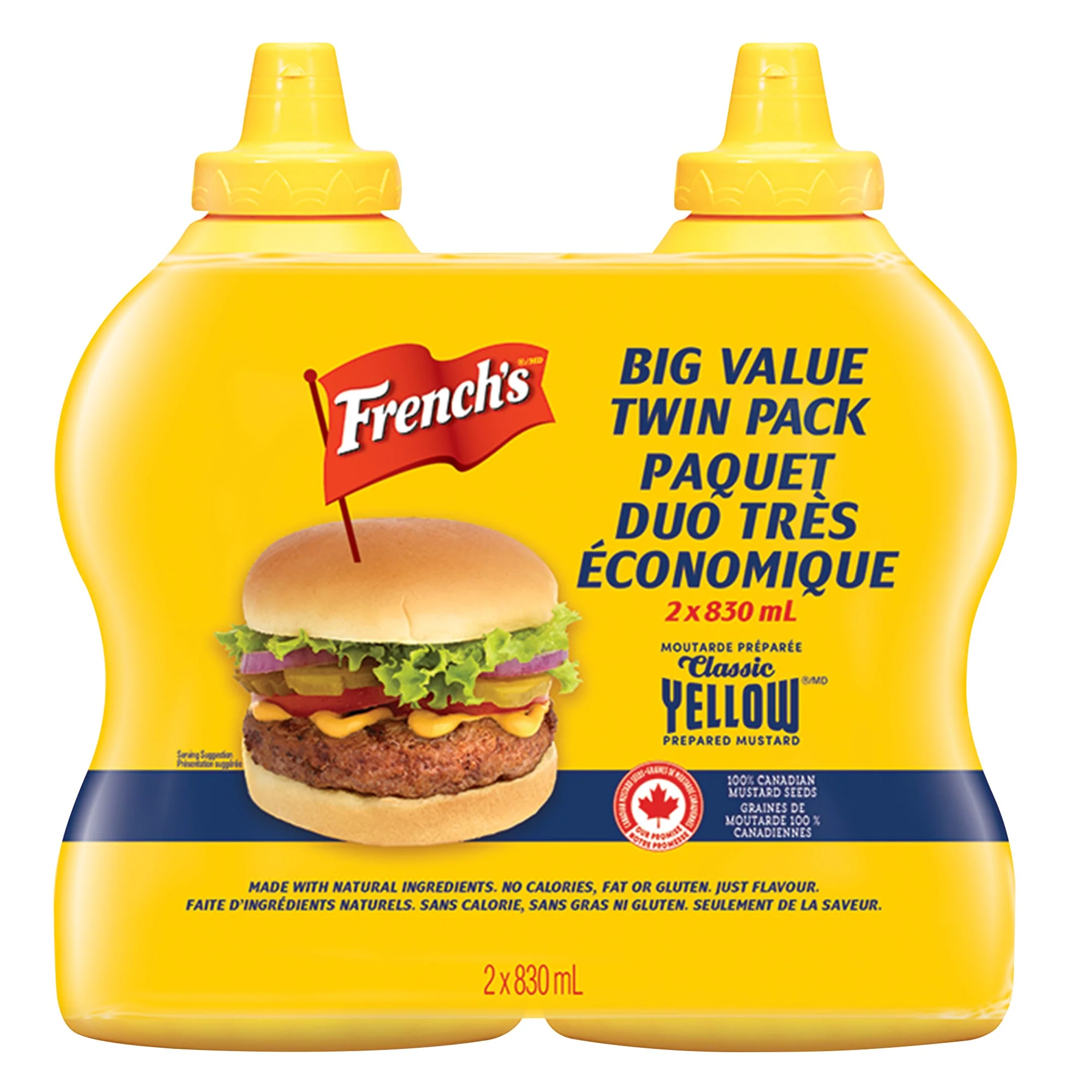 French’s Yellow Mustard - 8 × 830 mL - Grocery and Food Items - Canadian Distribution - Ships Free Within Canada on Orders Above CAD $199 - Image 2