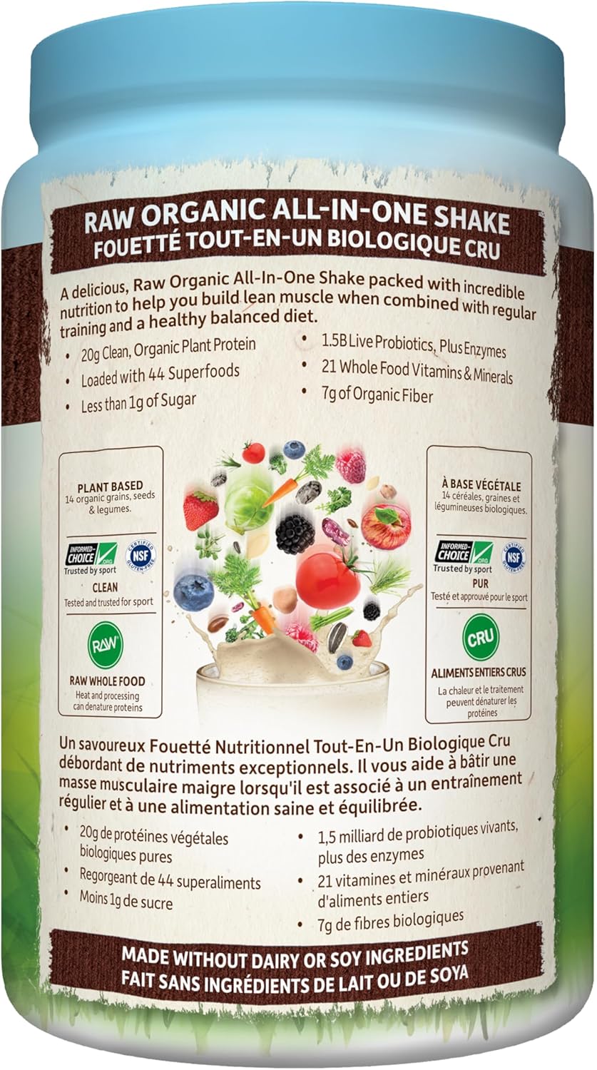 Garden of Life – Raw All-in-One Nutritional Shake – Chocolate – 1017 g, 28 Servings – Ships Free Within Canada on Orders Above CAD $199 - Image 2