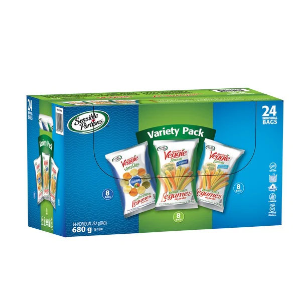 Garden Veggie Straws Variety Pack - 96 × 28 g - Sensible Portions - Canadian Distribution - Ships Free Within Canada on Orders Above CAD $199