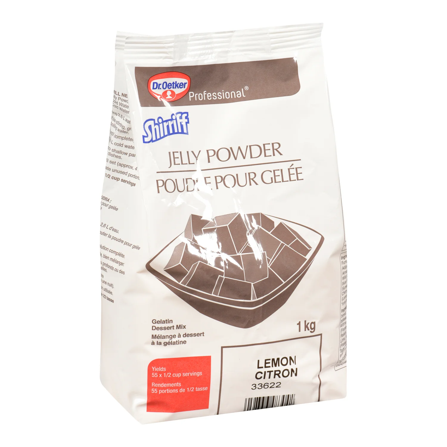 Gelatin Lemon Powder - 2 x 1 kg - Shirriff - Baking Mixes and Ingredients - Canadian Distribution - Ships Free Within Canada on Orders Above CAD $199