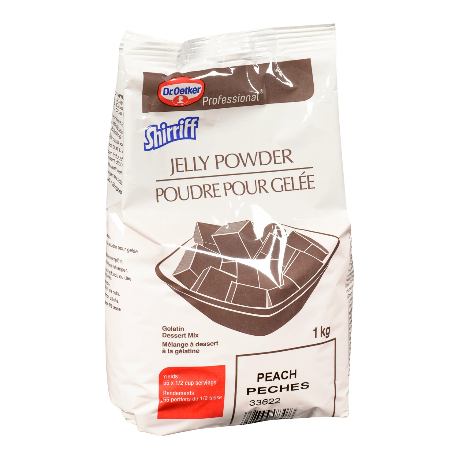 Gelatin Peach Powder - 2 x 1 kg - Shirriff - Baking Mixes and Ingredients - Canadian Distribution - Ships Free Within Canada on Orders Above CAD $199