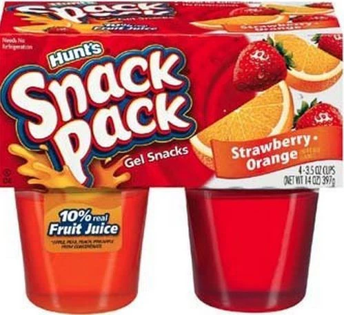 Gelatin Strawberry Orange Gels - 48 x 99 g - Hunt Wesson - Baking Mixes and Ingredients - Canadian Distribution - Ships Free Within Canada on Orders Above CAD $199