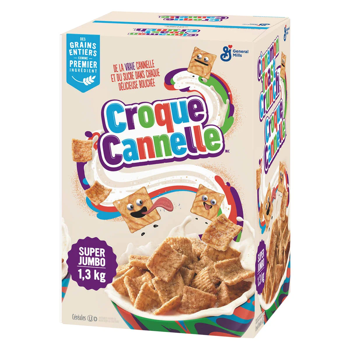 General Mills Cinnamon Toast Crunch Cereal Jumbo Pack - 4 x 1.3 kg - Grocery and Food Items - Canadian Distribution - Ships Free Within Canada on Orders Above CAD $199