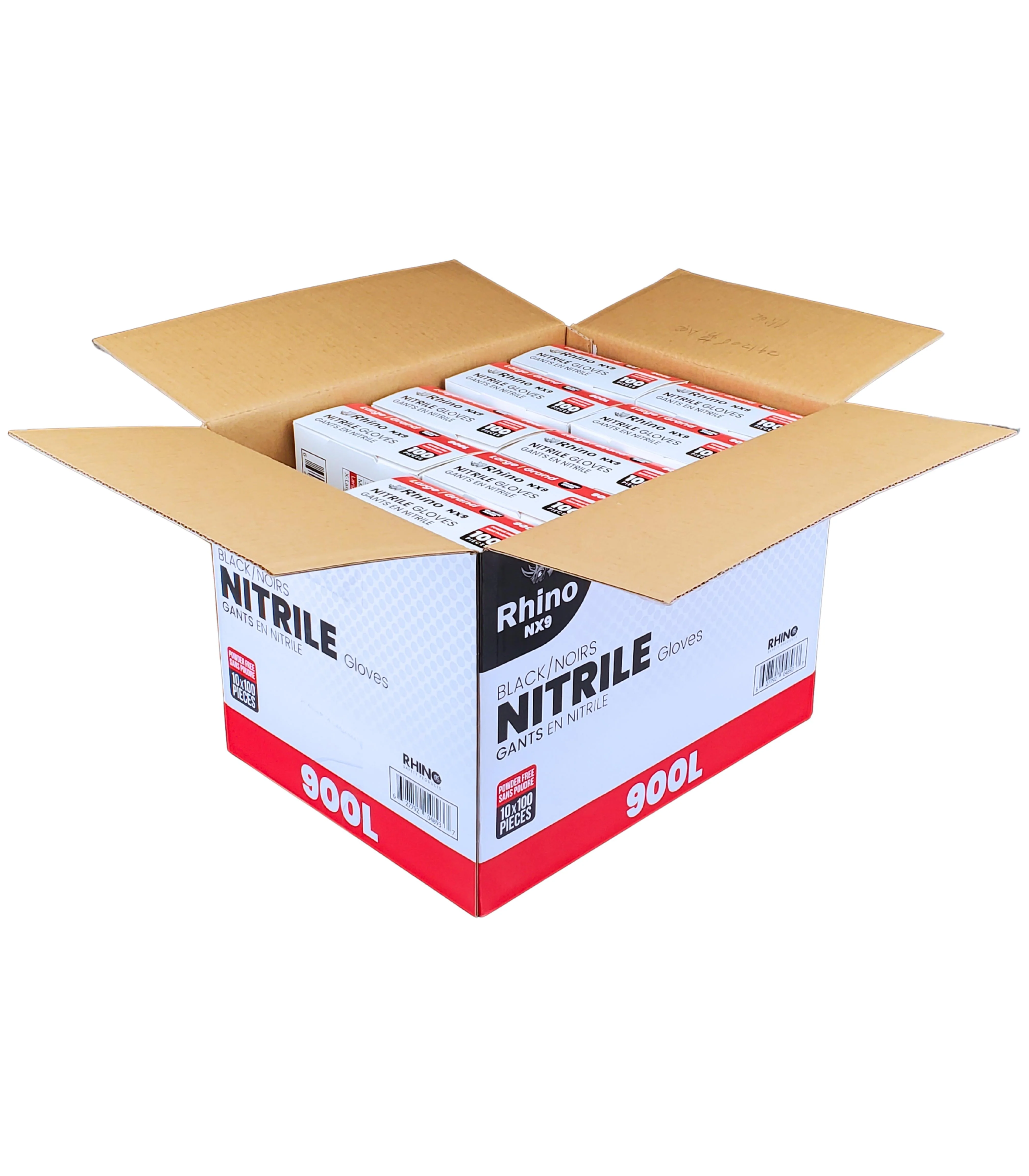 Rhino - NX9 - Black Nitrile Gloves - PF - Large - 900L - Image 4