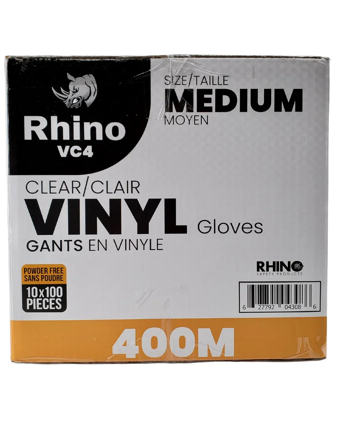 Rhino - VC4 - Clear Vinyl Gloves - Medium - 400M - Image 3