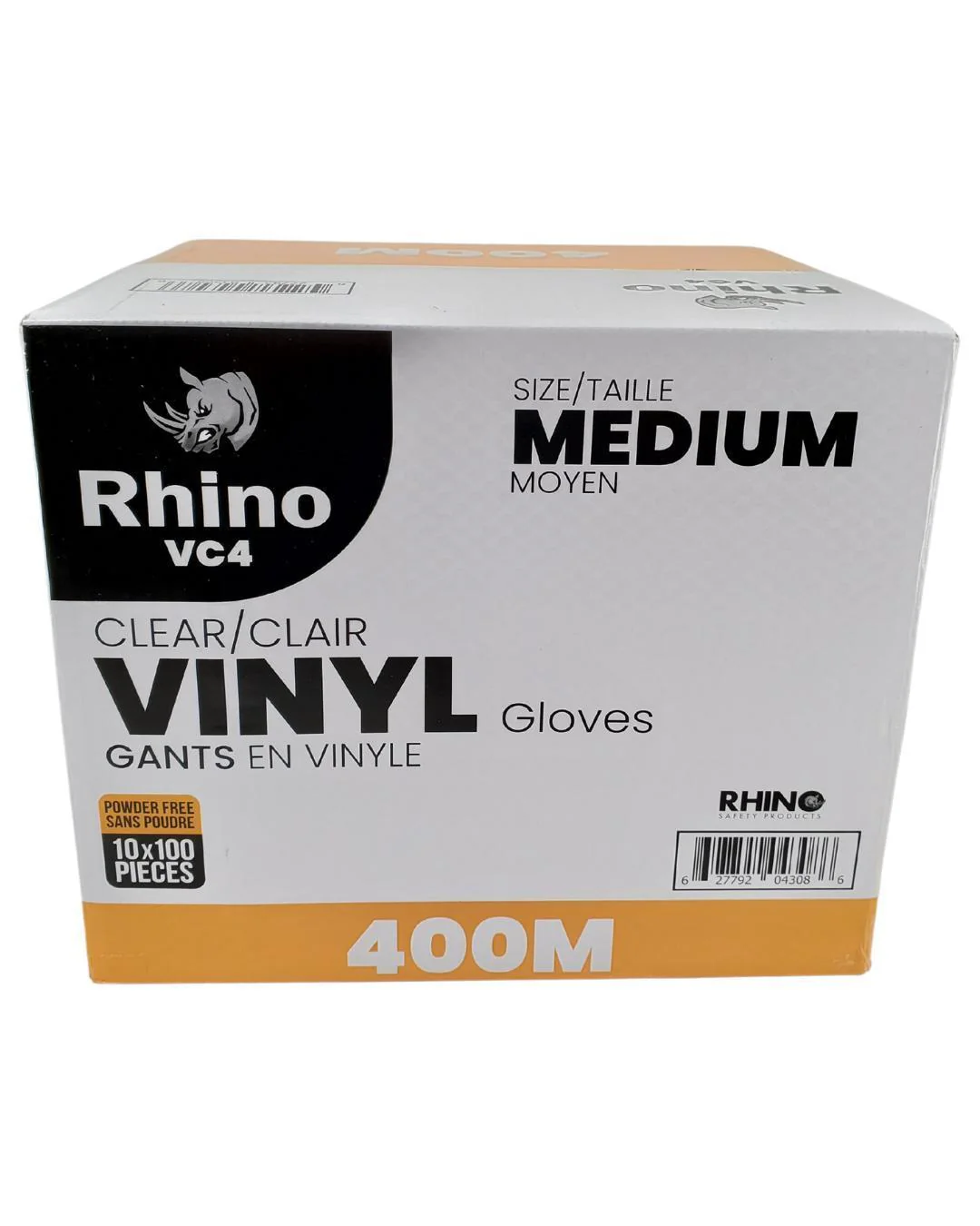 Rhino - VC4 - Clear Vinyl Gloves - Medium - 400M - Image 4