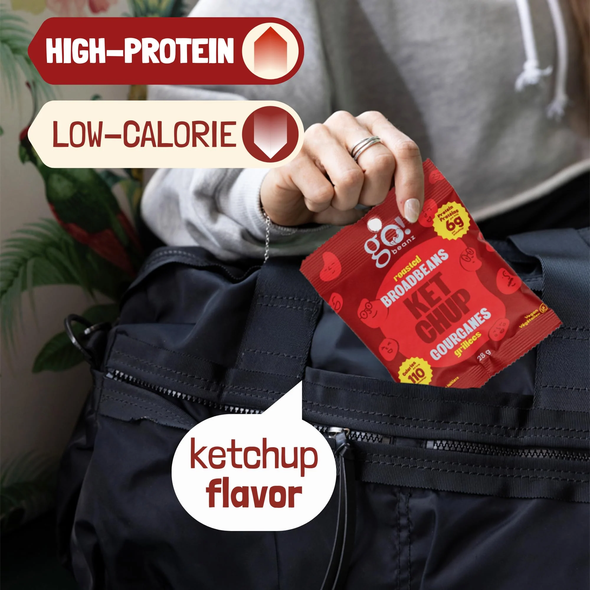 GoBeanz – Crunchy Broad Beans – Ketchup – 24 × 28 g - Canadian Distribution - Ships Free Within Canada on Orders Above CAD $199 - Image 6