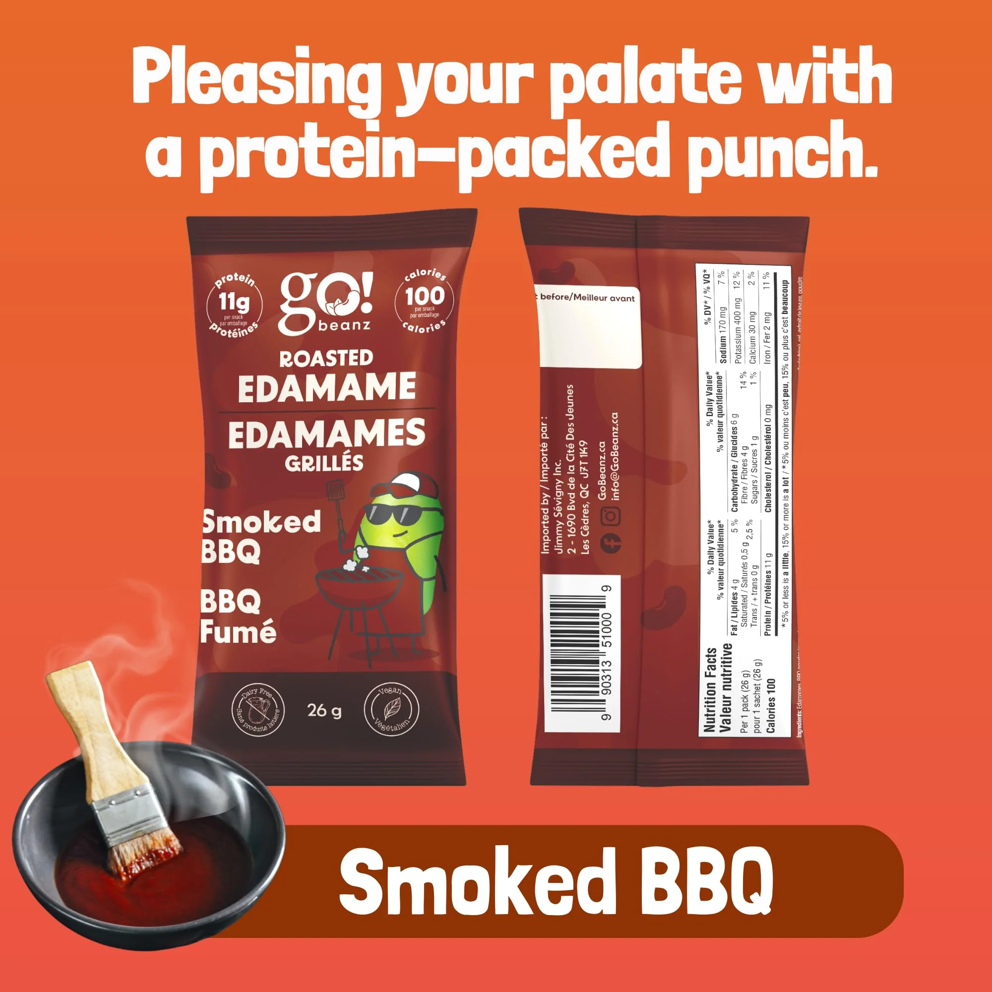 GoBeanz – Crunchy Roasted Edamame – Smoked BBQ – 20 Packs - Canadian Distribution - Ships Free Within Canada on Orders Above CAD $199 - Image 3
