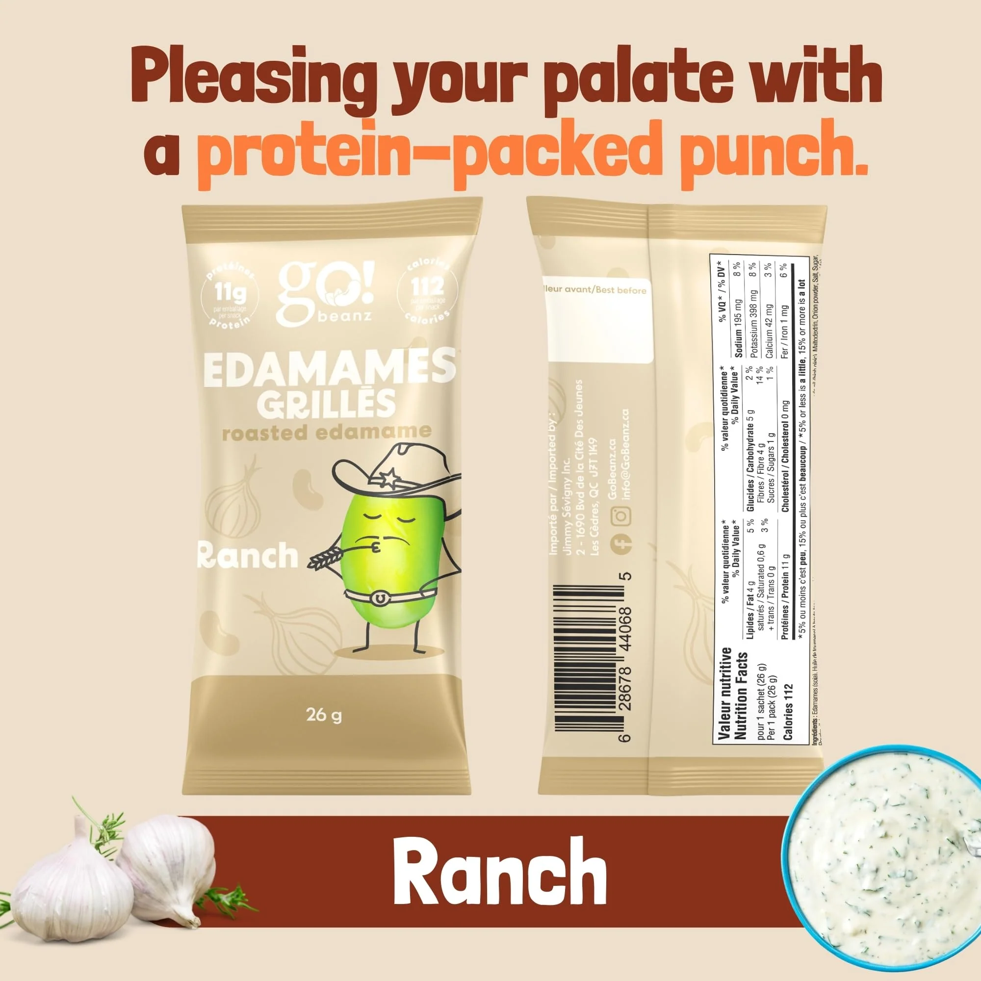 GoBeanz – Crunchy Roasted Edamame – Tasty Ranch – 20 Packs - Canadian Distribution - Ships Free Within Canada on Orders Above CAD $199 - Image 3