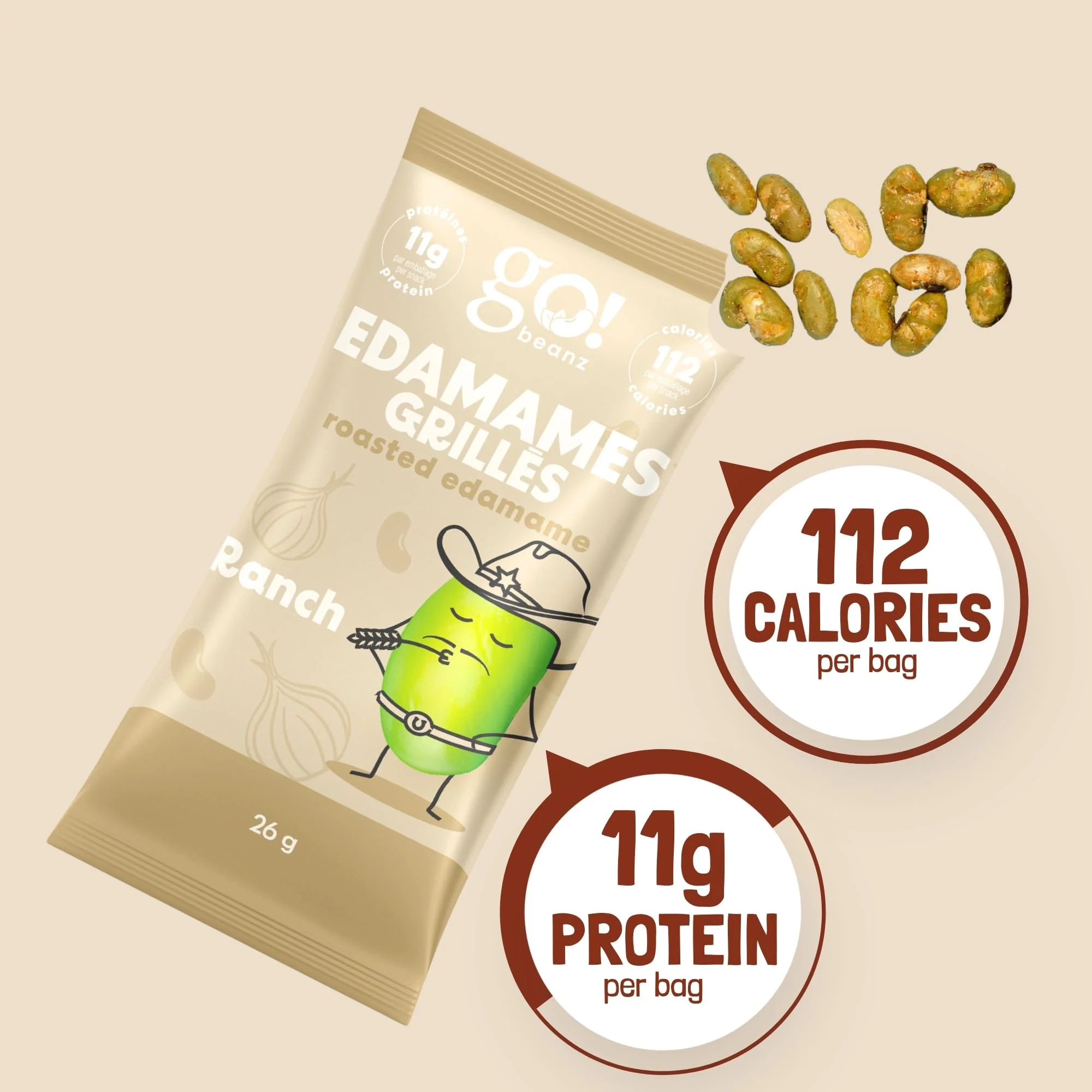 GoBeanz – Crunchy Roasted Edamame – Tasty Ranch – 20 Packs - Canadian Distribution - Ships Free Within Canada on Orders Above CAD $199 - Image 4