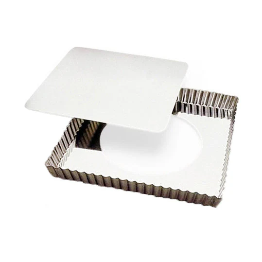 GOBEL Fluted Square Tart / Quiche Mould with Removable Bottom, 23 cm - Canadian Distribution - Ships Free Within Canada on Orders Above CAD $199