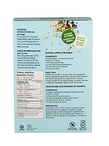 GoGo Quinoa Flakes Cereal - 2 x 350G Organic Breakfast - Canadian Distribution - Ships Free Within Canada on Orders Above CAD $199 - Image 3
