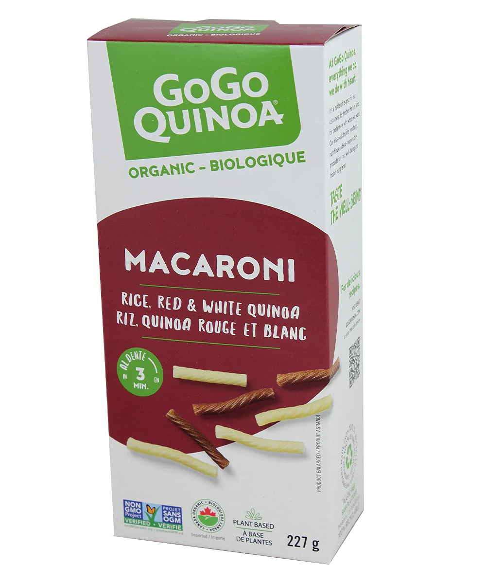 GoGo Quinoa Organic Macaroni Pasta - Rice & Quinoa Blend, Gluten Free, Cooks in 3 Minutes, 2 x 227g - Canadian Distribution - Ships Free Within Canada on Orders Above CAD $199 - Image 4