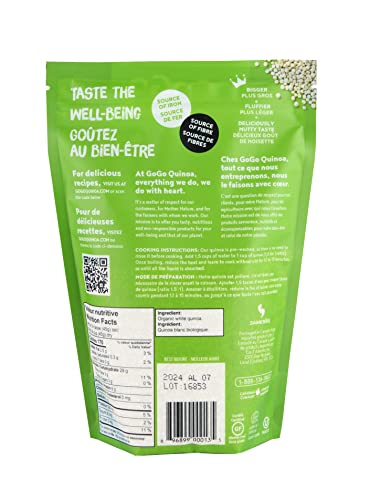 GoGo Quinoa Royal White Grain - Organic, Gluten-Free, Non-GMO, Vegan, Kosher | 2 x 500g - Canadian Distribution - Ships Free Within Canada on Orders Above CAD $199 - Image 12