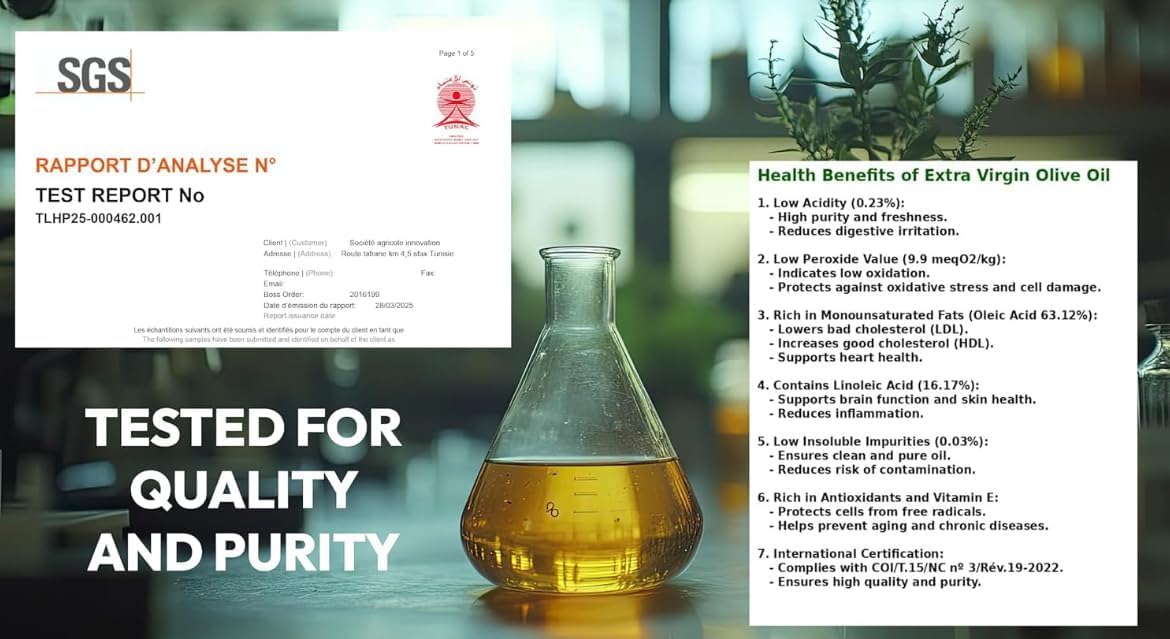 Golden Spoon – Extra Virgin Olive Oil – Chemlali / Low Acidity – 3L – Gold Medal Winner - Canadian Distribution - Ships Free Within Canada on Orders Above CAD $199 - Image 2