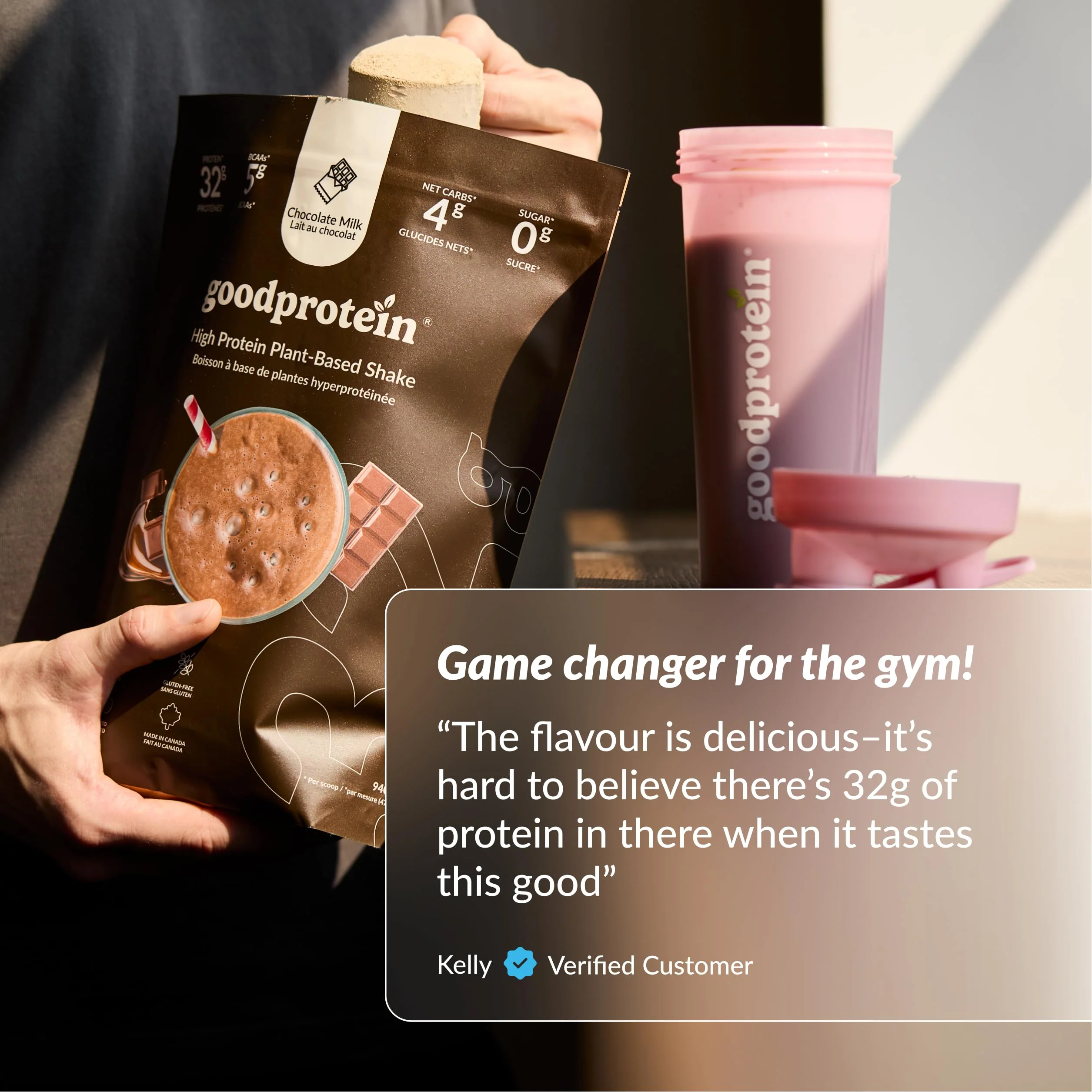 Good Protein – Chocolate Milk High-Protein Vegan Shake – 940g - Canadian Distribution - Ships Free Within Canada on Orders Above CAD $199 - Image 2