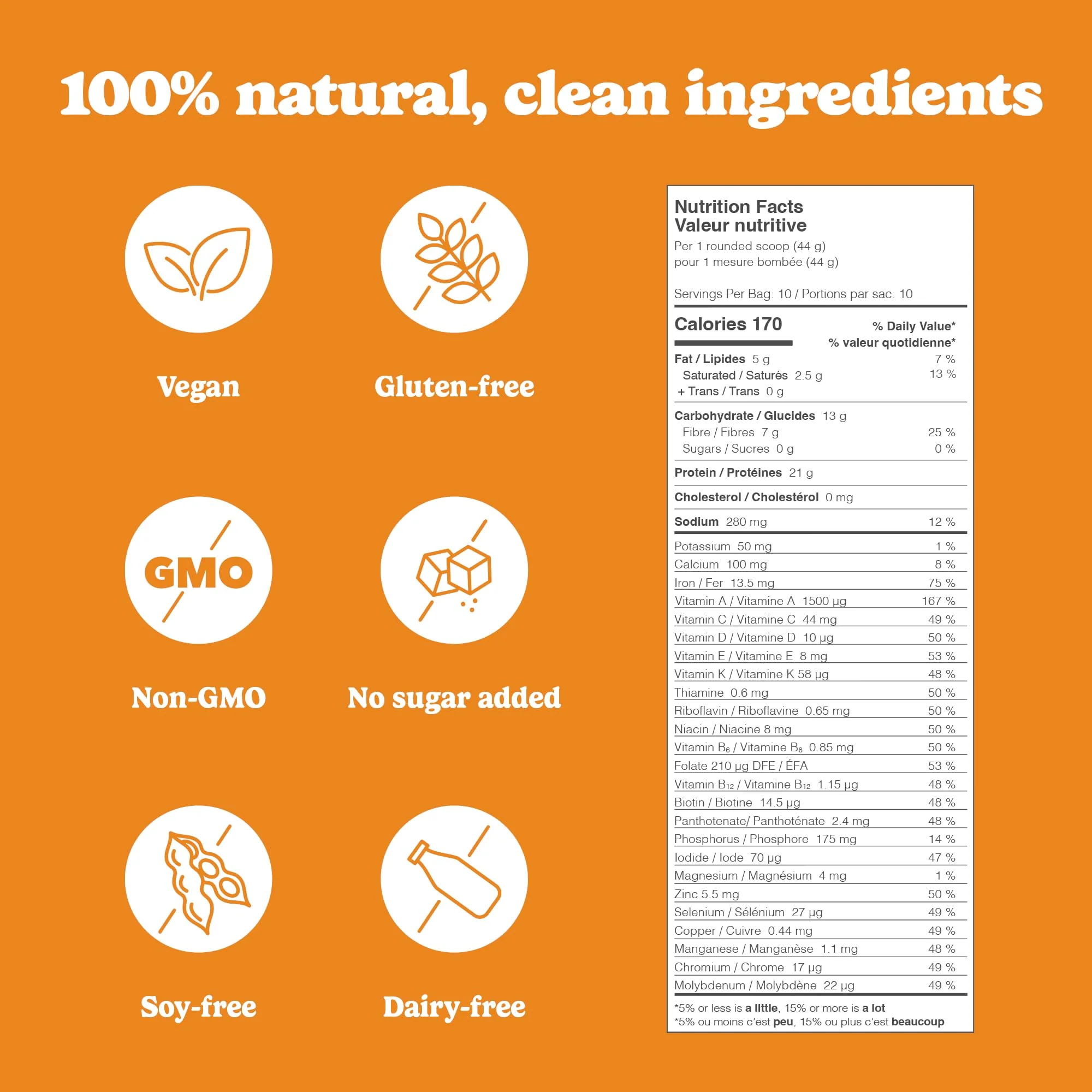 Good Protein - Orange Cream Pop - Vegan Plant-Based Protein Powder - 440g - Canadian Distribution - Ships Free Within Canada on Orders Above CAD $199 - Image 3