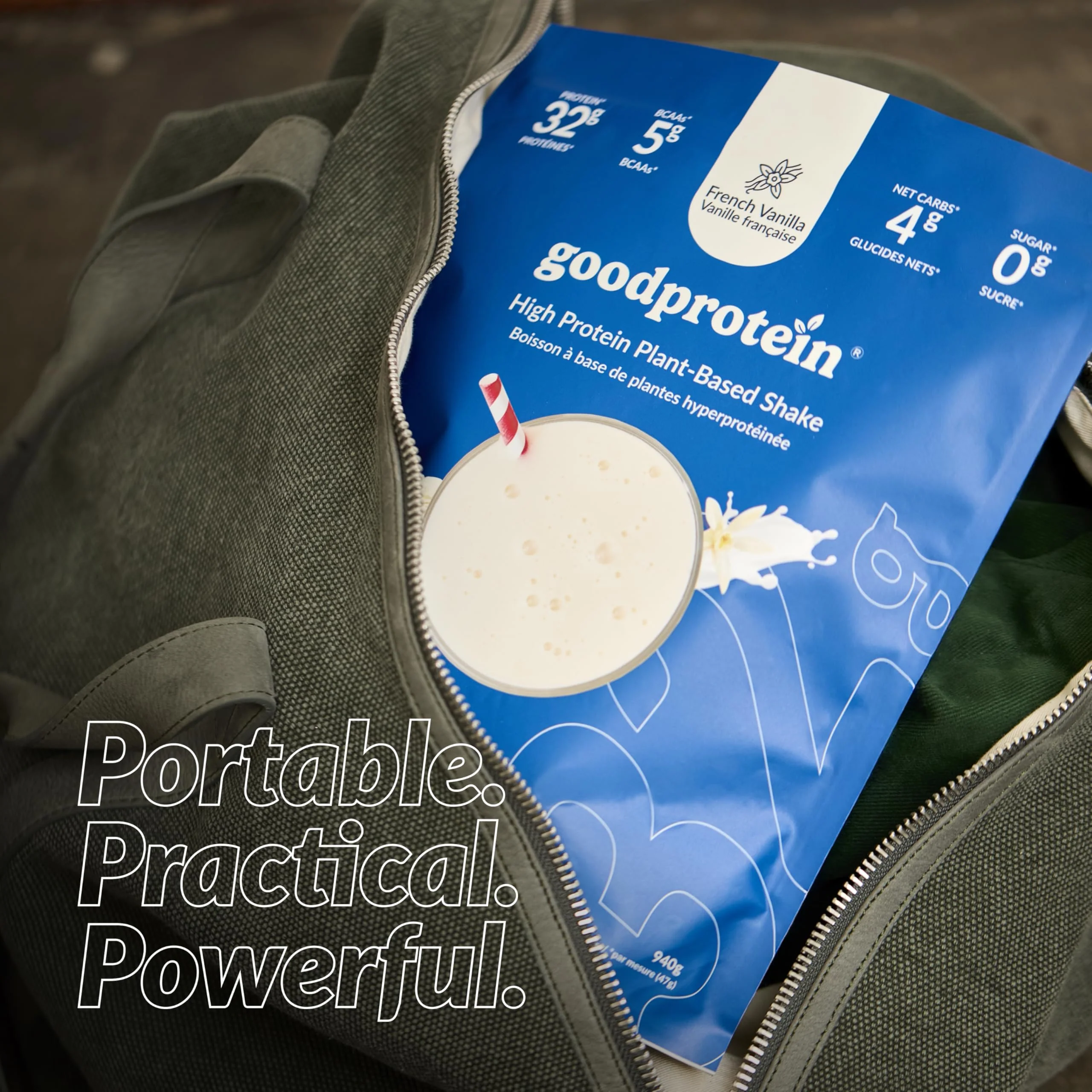Good Protein – Vegan Plant Based Protein Powder – French Vanilla – 470g – 32g protein - Canadian Distribution - Ships Free Within Canada on Orders Above CAD $199 - Image 4