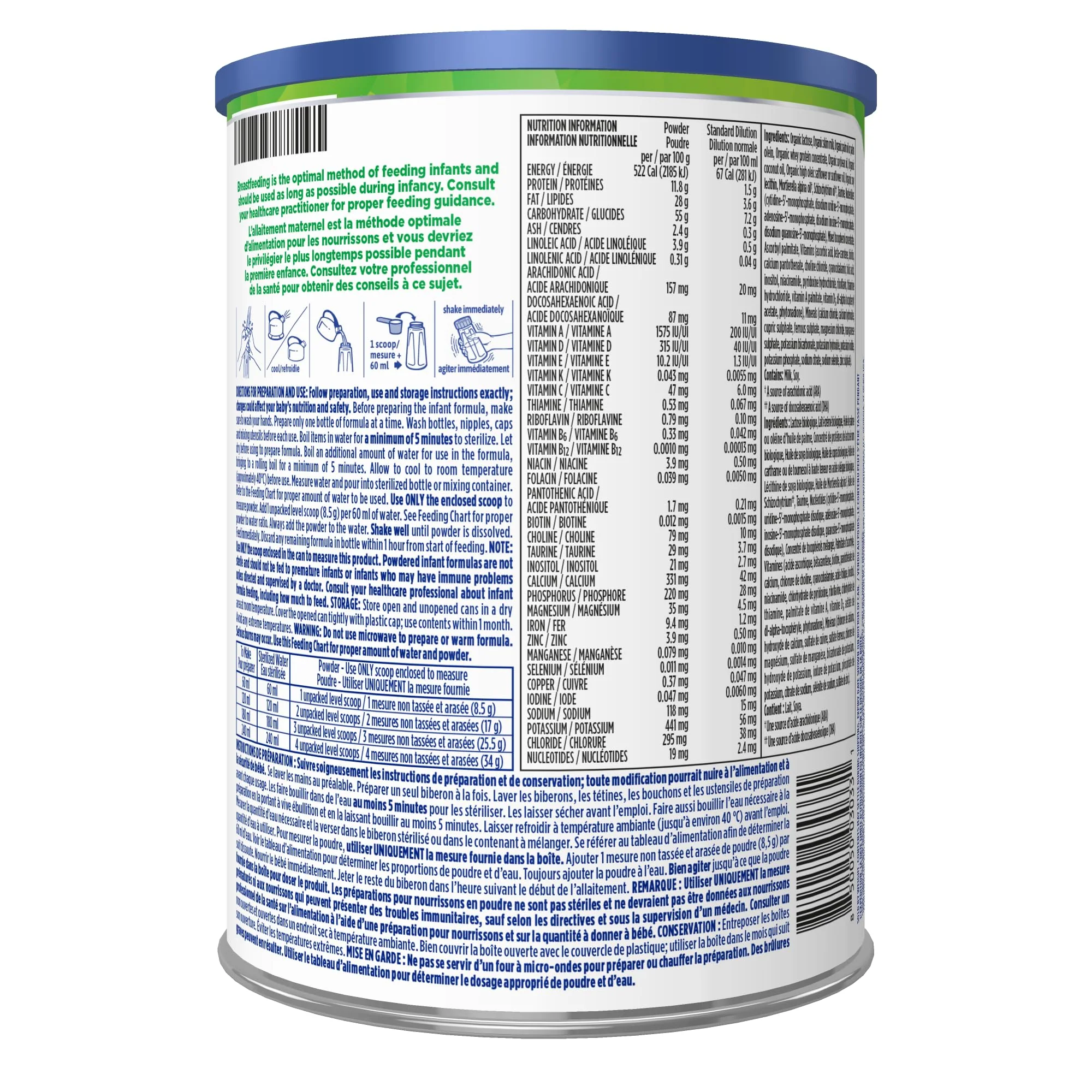 Good Start Organic Iron Fortified Milk-Based Infant Formula Powder, 800g - Canadian Distribution - Ships Free Within Canada on Orders Above CAD $199 - Image 6