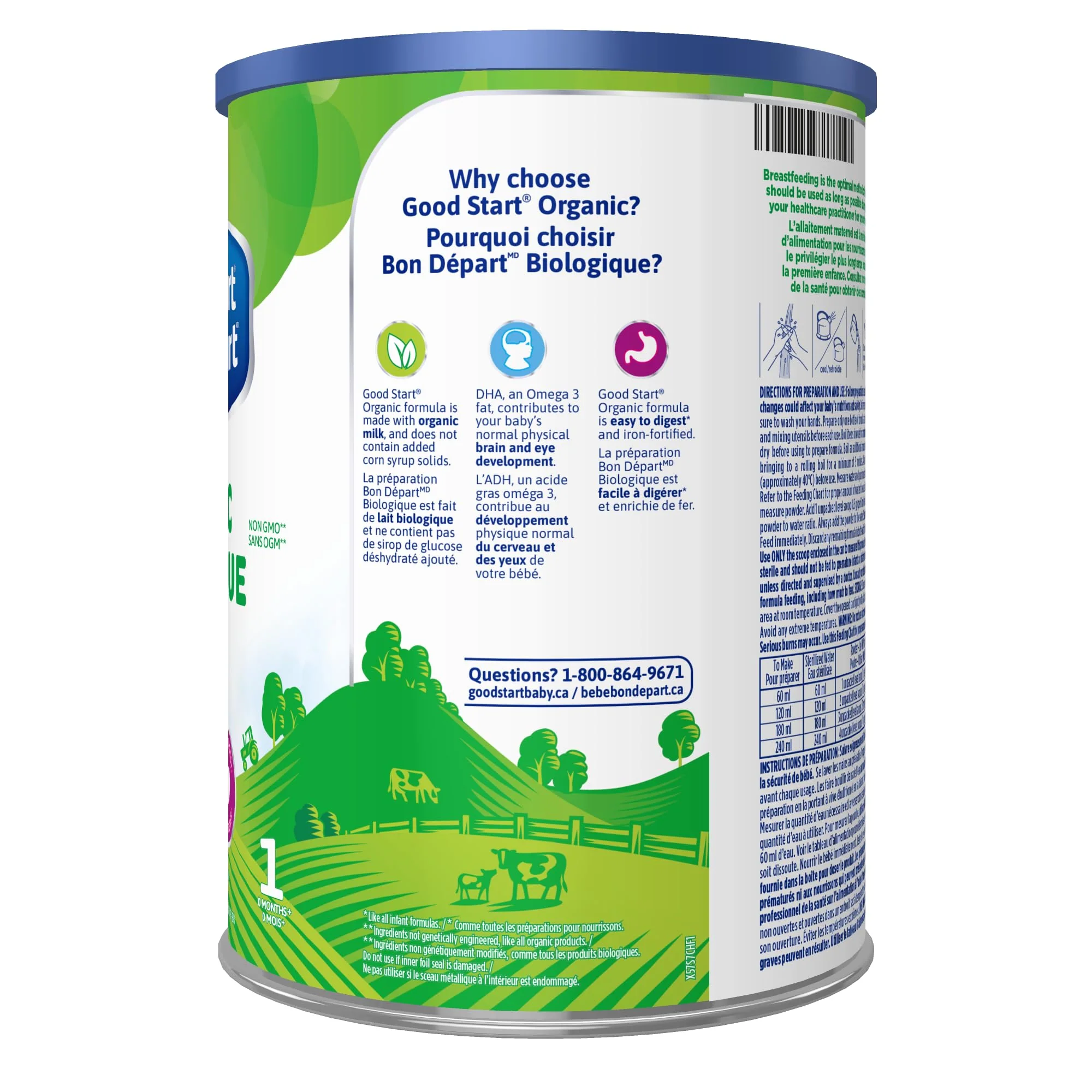 Good Start Organic Iron Fortified Milk-Based Infant Formula Powder, 800g - Canadian Distribution - Ships Free Within Canada on Orders Above CAD $199 - Image 7