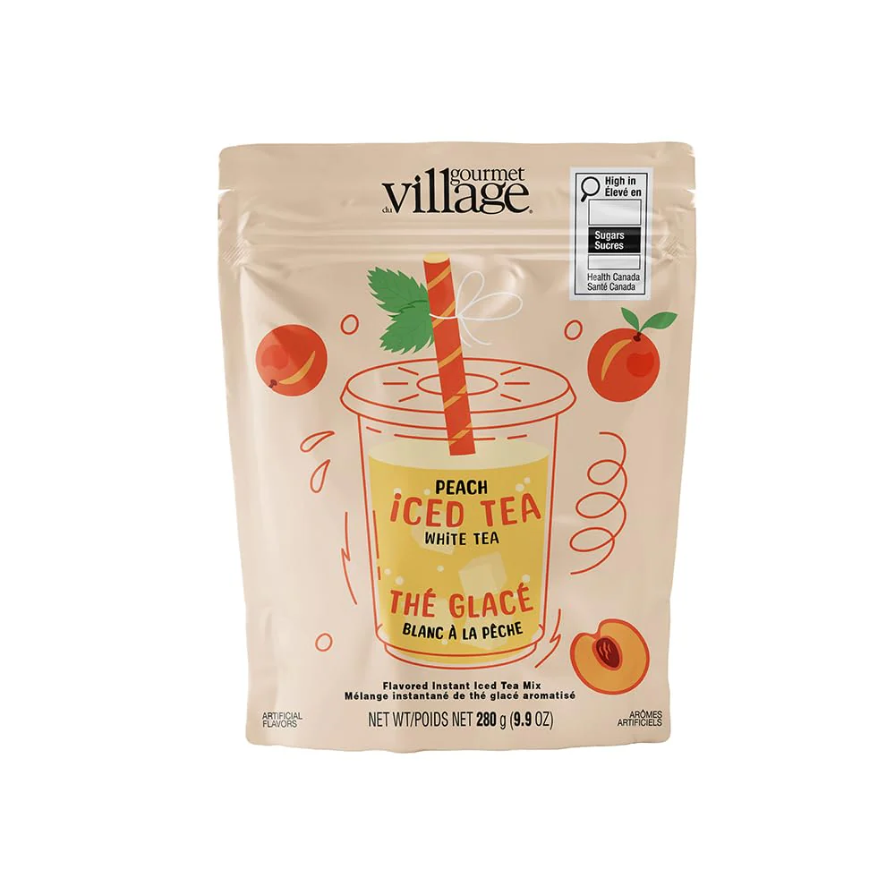 Gourmet du Village Peach White Iced Tea Mix (2 Packs) - Canadian Distribution - Ships Free Within Canada on Orders Above CAD $199 - Image 3