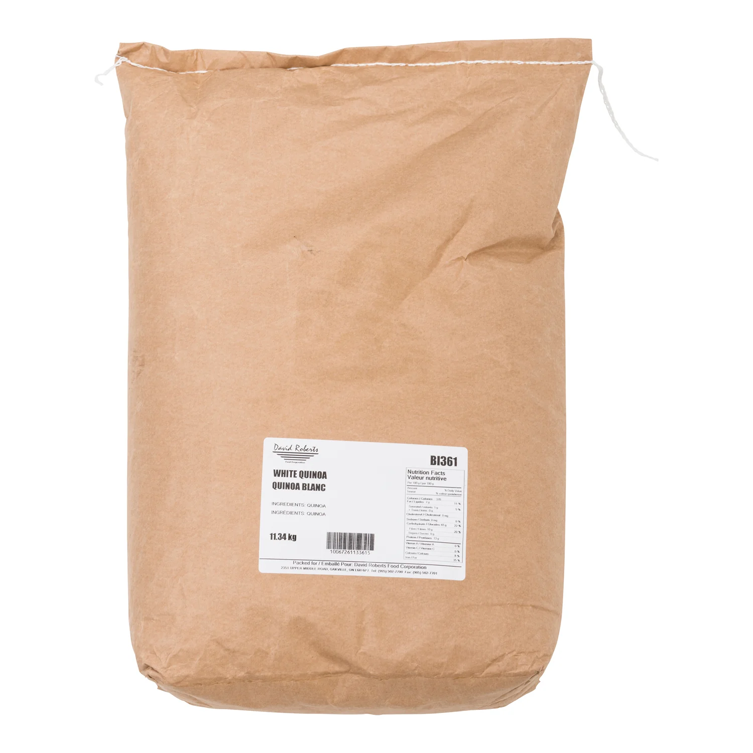 Grain Quinoa - 1 x 11.34 kg - David Roberts - Restaurant and Foodservice Ingredients - Canadian Distribution - Ships Free Within Canada on Orders Above CAD $199