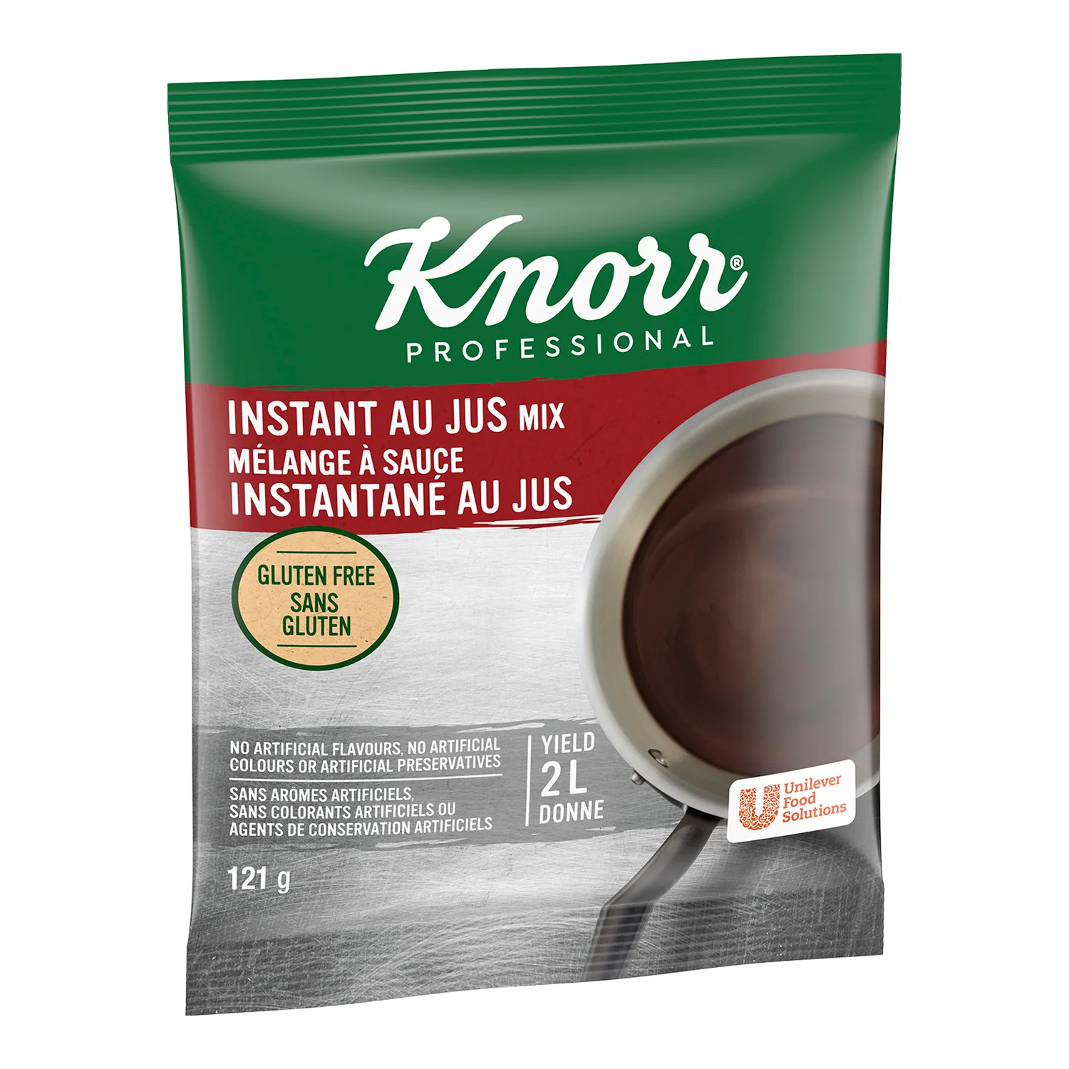 Gravy Au Jus Instant - 12 x 121 g - Knorr Swiss - Restaurant and Foodservice Ingredients - Canadian Distribution - Ships Free Within Canada on Orders Above CAD $199