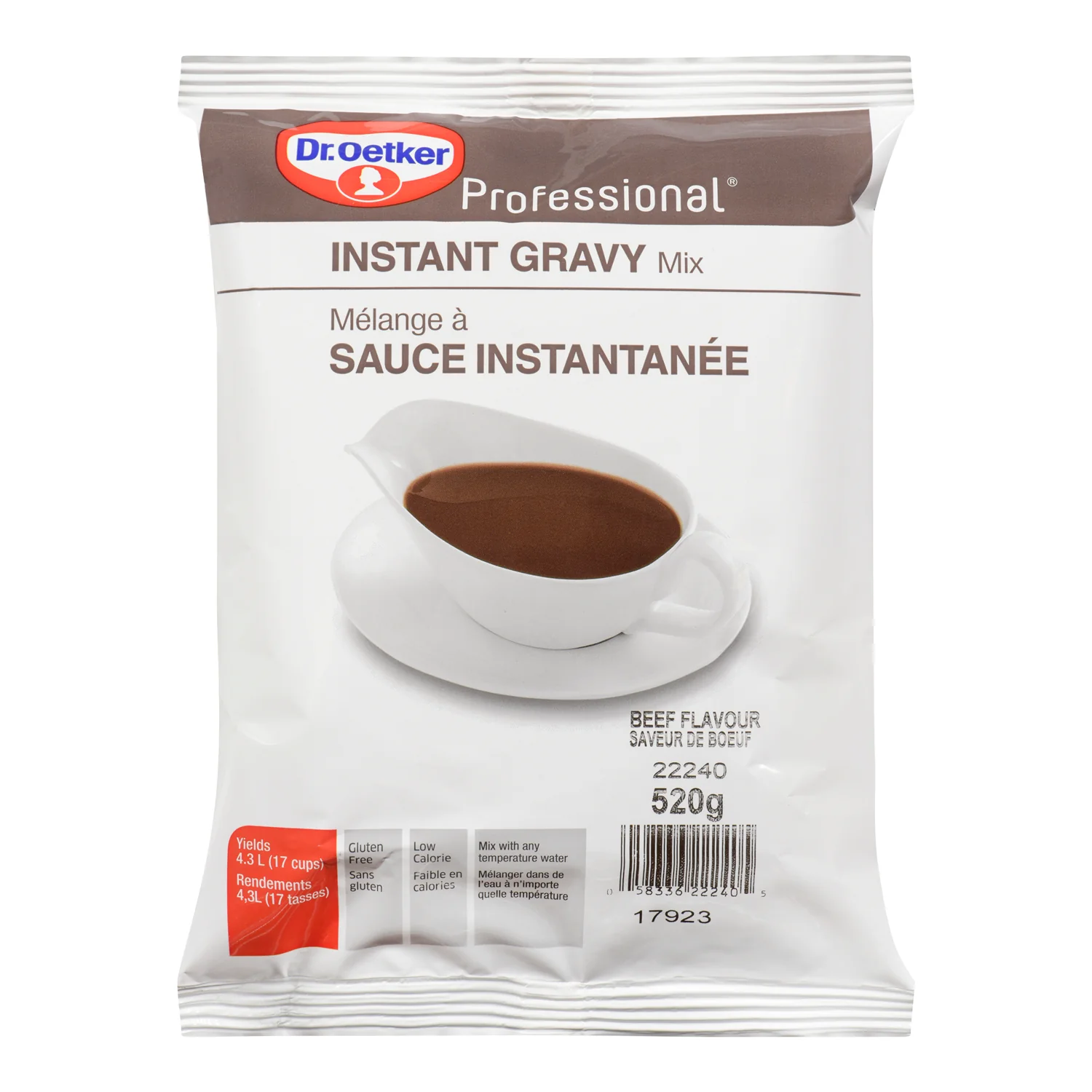 Gravy Beef Instant - 6 x 520 g - Oetker - Restaurant and Foodservice Ingredients - Canadian Distribution - Ships Free Within Canada on Orders Above CAD $199