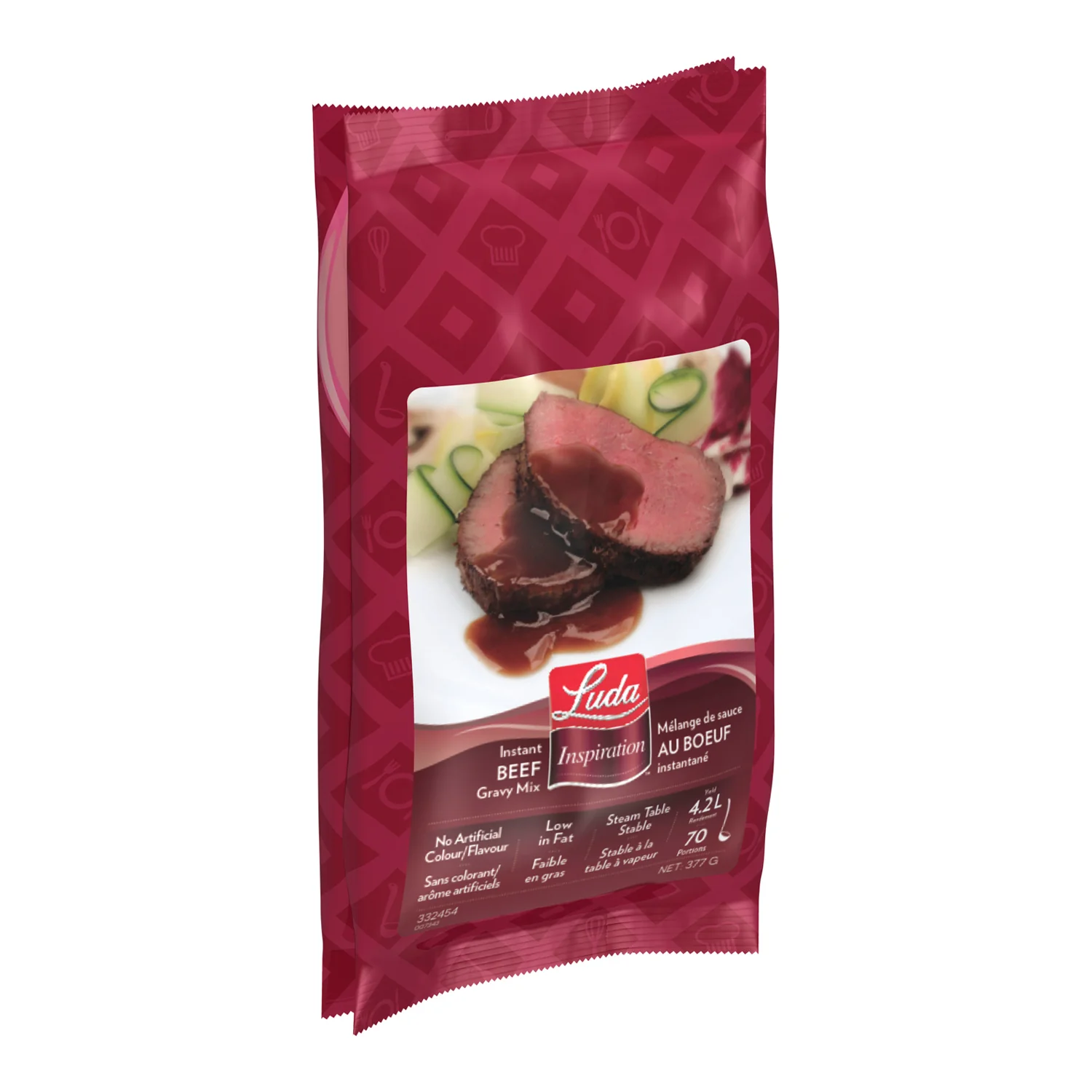 Gravy Beef Instant - 8 x 377 g - Luda Inspiratio - Restaurant and Foodservice Ingredients - Canadian Distribution - Ships Free Within Canada on Orders Above CAD $199