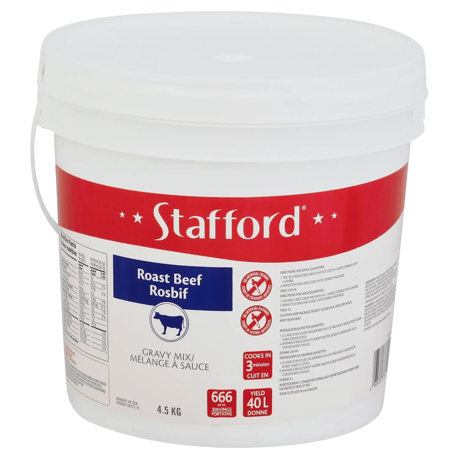 Gravy Roast Beef - 1 x 4.5 kg - Stafford - Restaurant and Foodservice Ingredients - Canadian Distribution - Ships Free Within Canada on Orders Above CAD $199 - Image 2