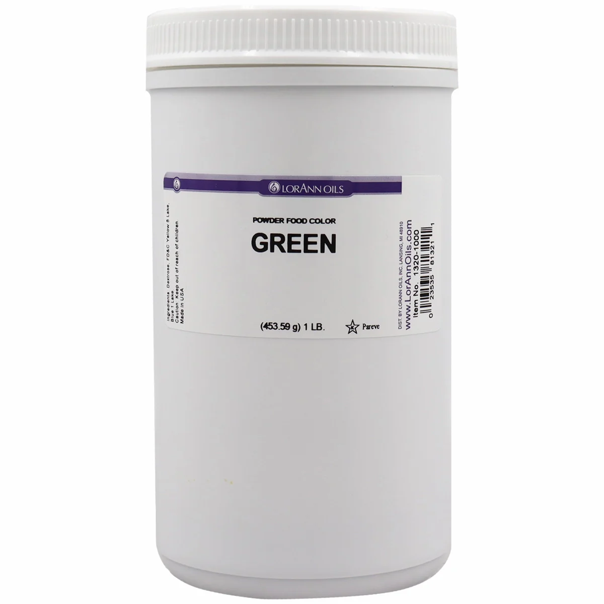 Green Color Powder - Food Coloring - 16oz - Ships Free Within Canada on Orders Above CAD $199