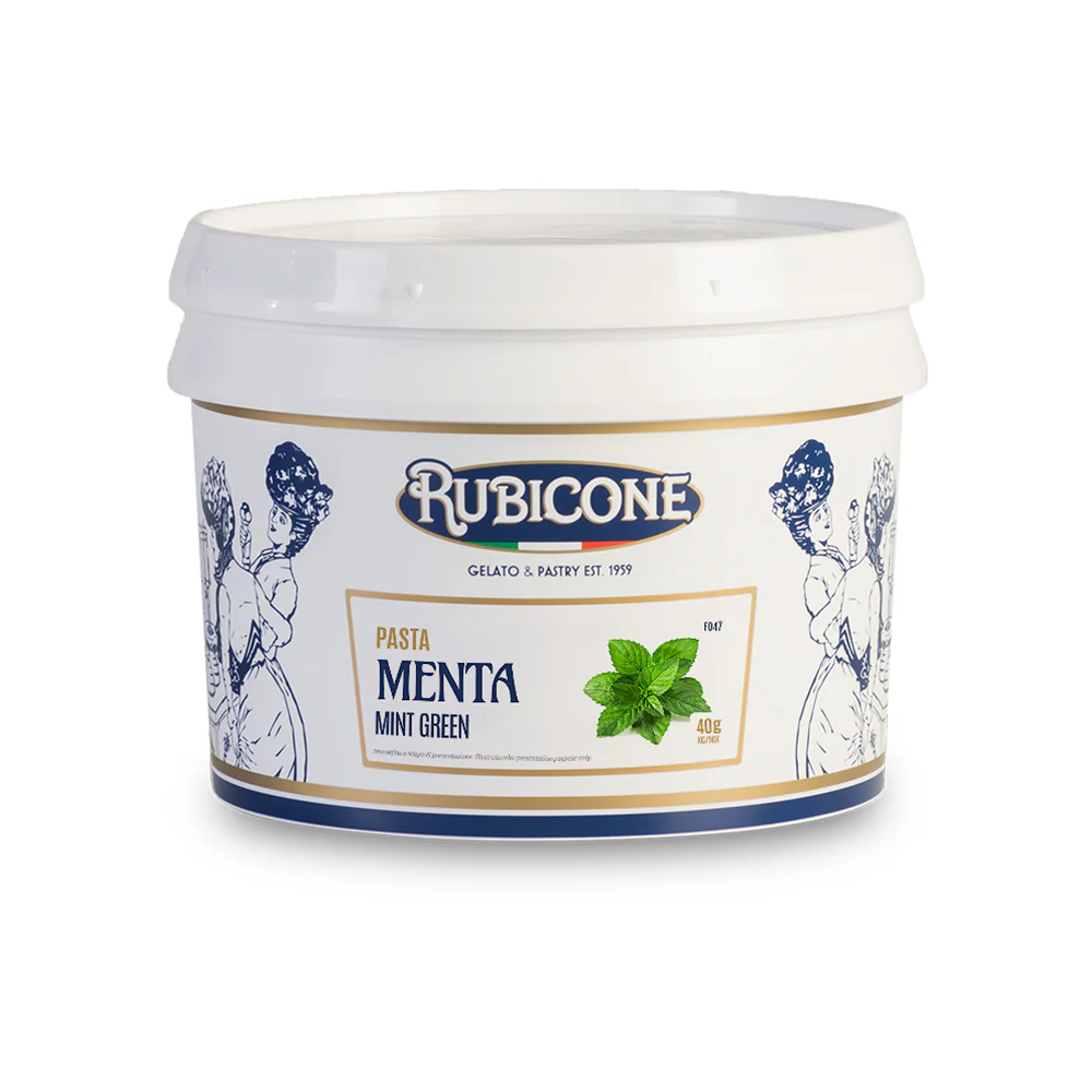 "PRE-ORDER" Green Peppermint Paste - Classic Gelato Pastes - Case of 2 x 3 KG Buckets - Rubicone Canada - Ships Free Within Canada on Orders Above CAD $199