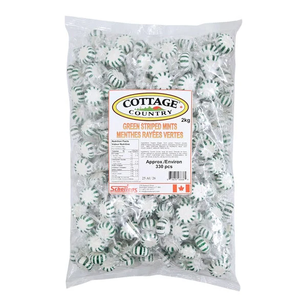 Green Stripe Mint - 4 x 2 kg - Cottage Country - Canadian Distribution - Ships Free Within Canada on Orders Above CAD $199
