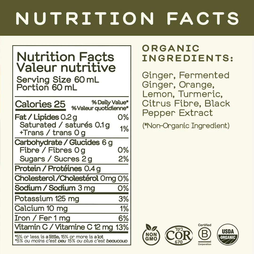 Greenhouse Juice – Fiery Ginger Wellness Shot – 1.26 L, 2 Pack – Ships Free Within Canada on Orders Above CAD $199 - Image 2