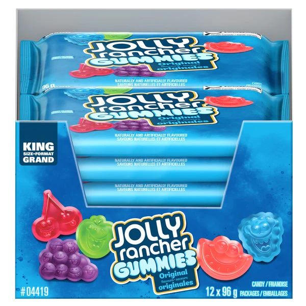 Gummies Original King Size - 48 × 96g - Jolly Rancher - Canadian Distribution - Ships Free Within Canada on Orders Above CAD $199
