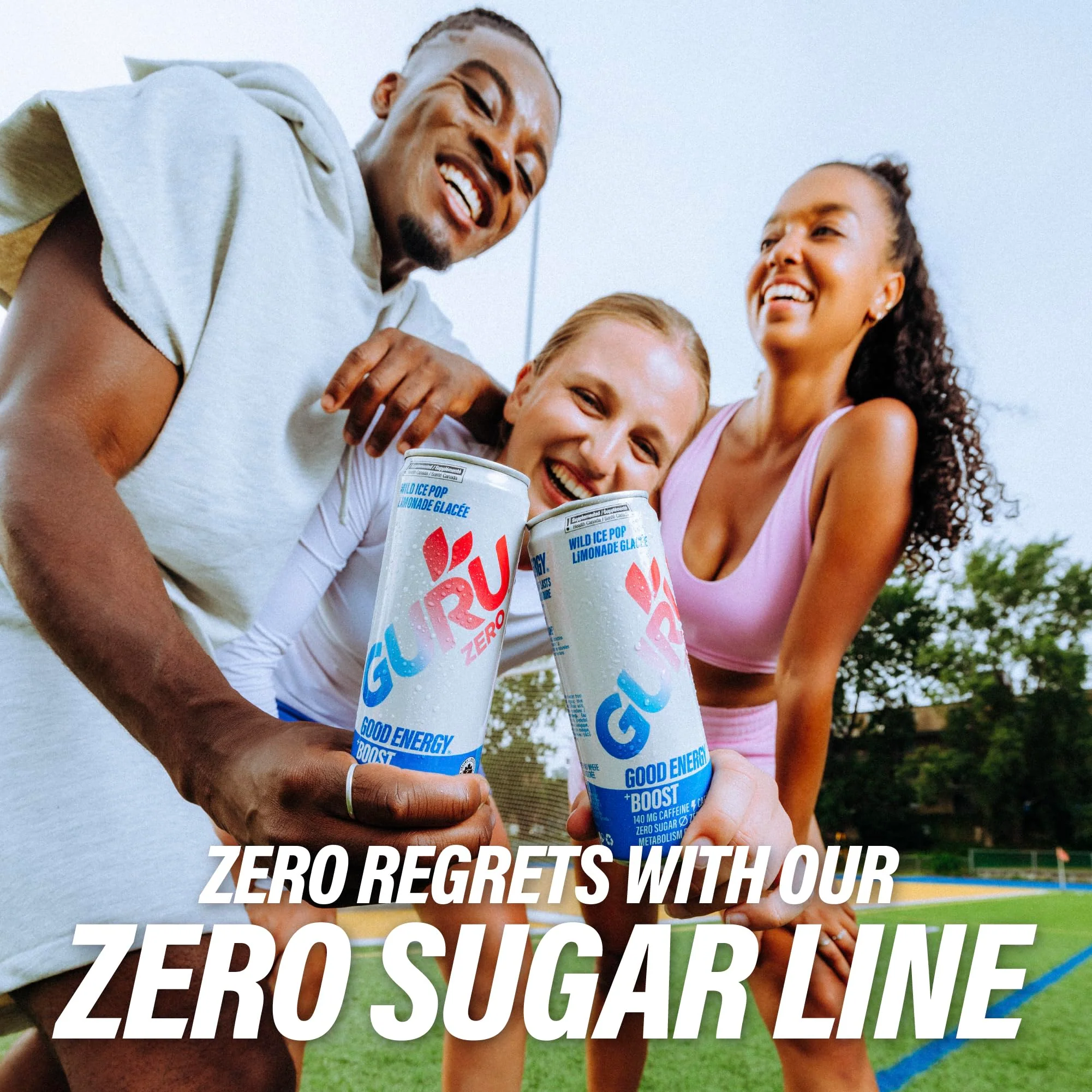 GURU – Zero Sucre Organic Energy Drink – Wild Ice Pop – 24 × 355mL – Zero sugar - Canadian Distribution - Ships Free Within Canada on Orders Above CAD $199 - Image 3