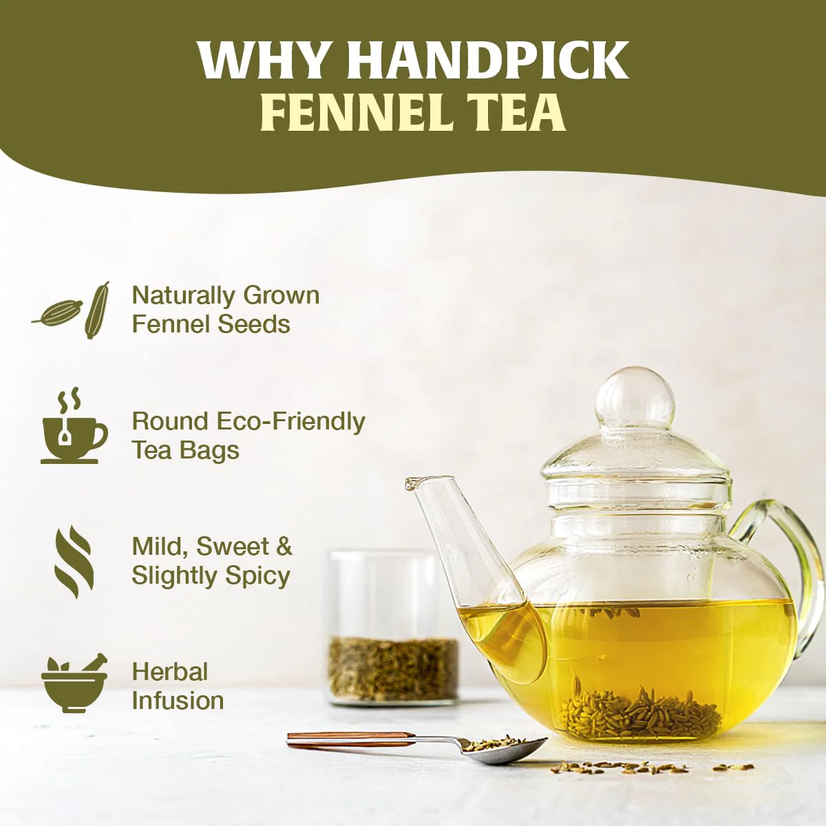 HANDPICK Fennel Tea Bags - 100 Count Herbal Tea, Caffeine-Free, Pure Whole Fennel Seeds - Canadian Distribution - Ships Free Within Canada on Orders Above CAD $199 - Image 7
