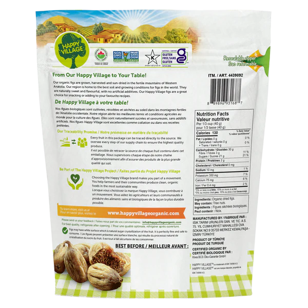 Happy Village Organic Smyrna Figs - 4 x 1.36 kg - Grocery and Food Items - Canadian Distribution - Ships Free Within Canada on Orders Above CAD $199 - Image 2