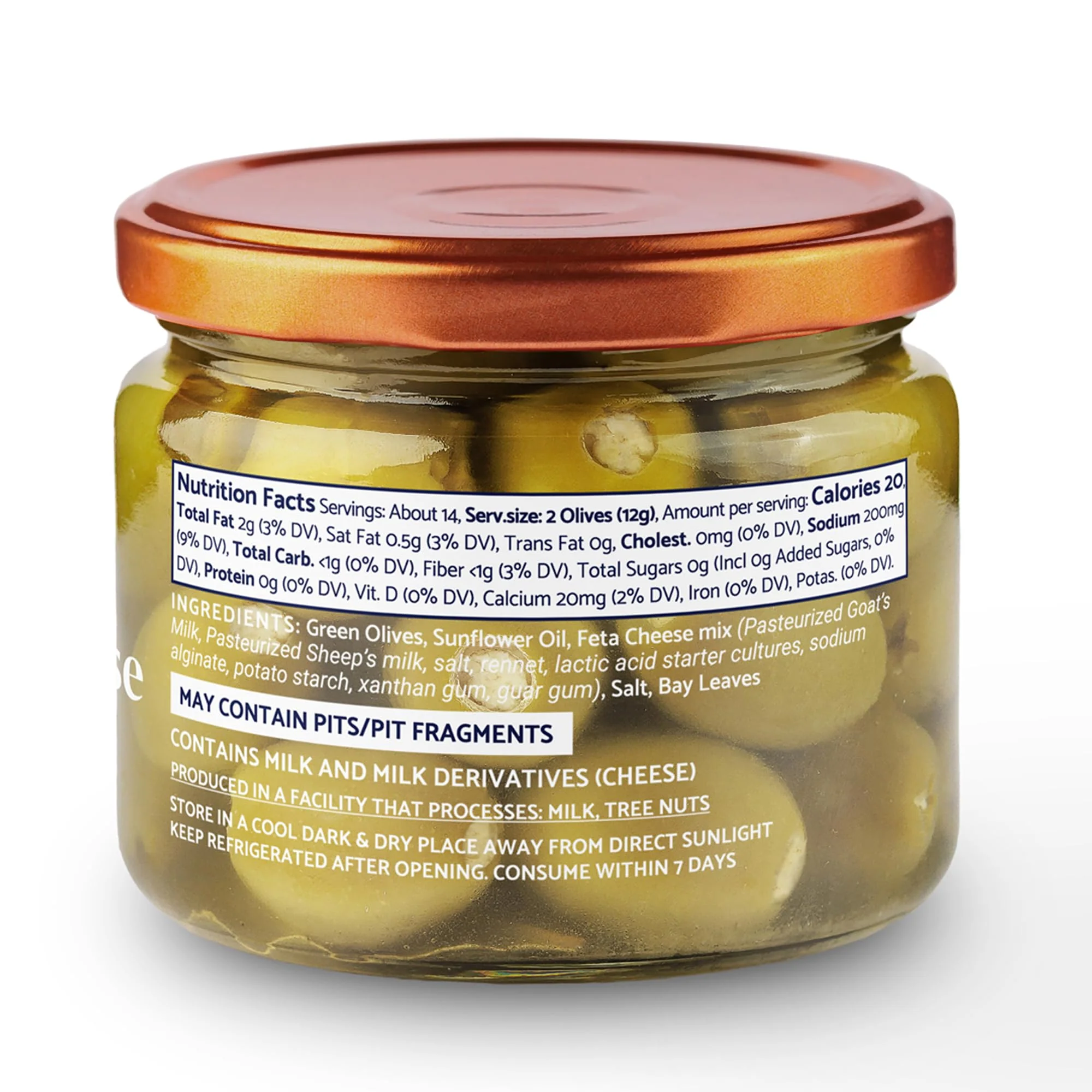 Heart and Harvest Feta-Stuffed Greek Olives - Hand-Picked Chalkidiki Variety - 300g - Canadian Distribution - Ships Free Within Canada on Orders Above CAD $199 - Image 2