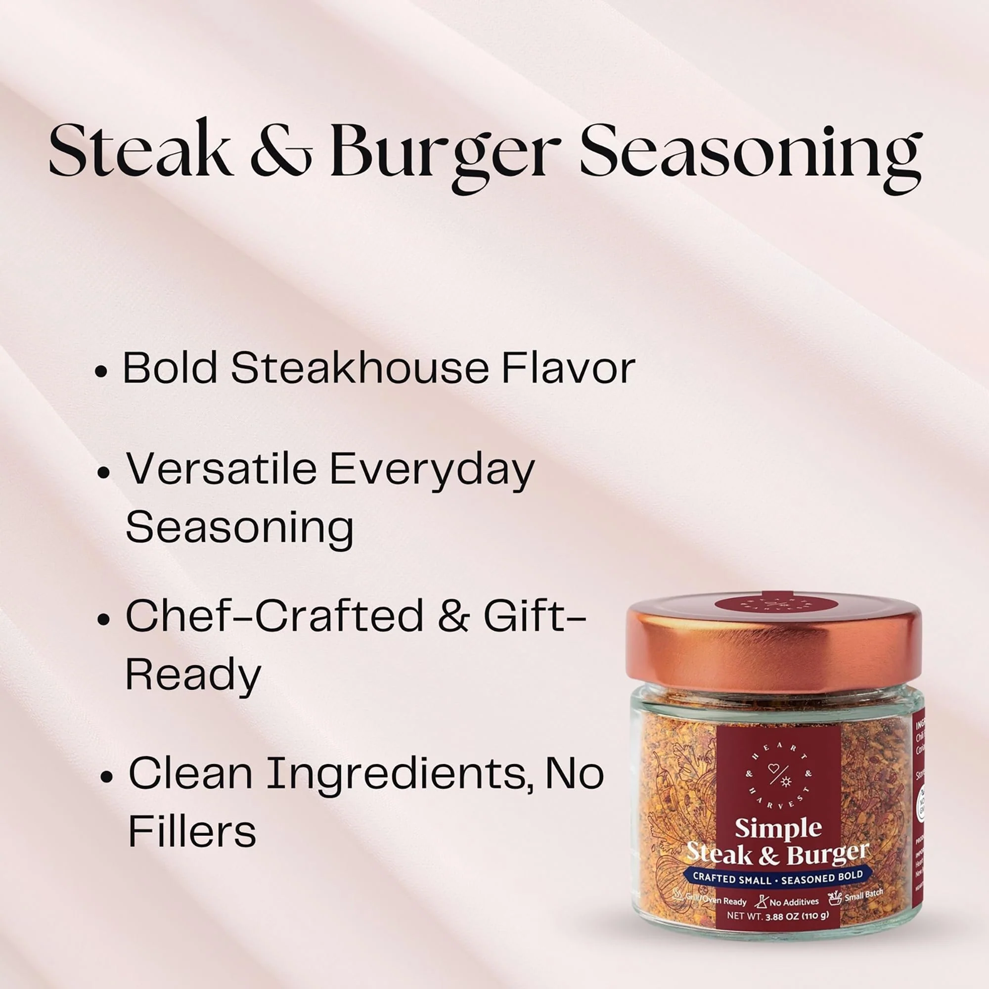 Heart and Harvest Simple Blend Steak and Burger Seasoning - Black Pepper with Garlic and Chili - Non-GMO, No Additives - 2 x 170g - Canadian Distribution - Ships Free Within Canada on Orders Above CAD $199 - Image 6