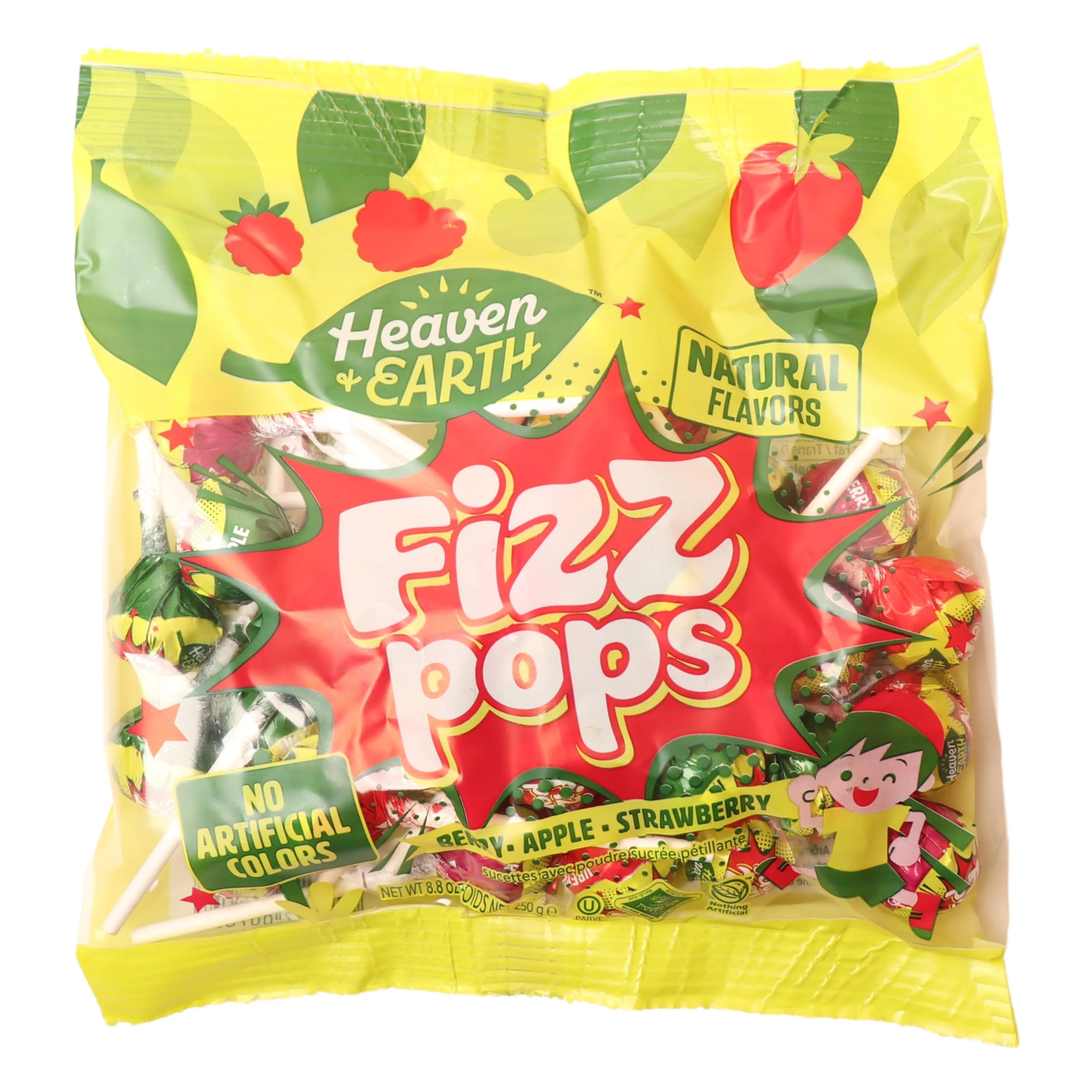 Heaven & Earth Fizz Pops Lollipops - 2 x 250g - Canadian Distribution - Ships Free Within Canada on Orders Above CAD $199