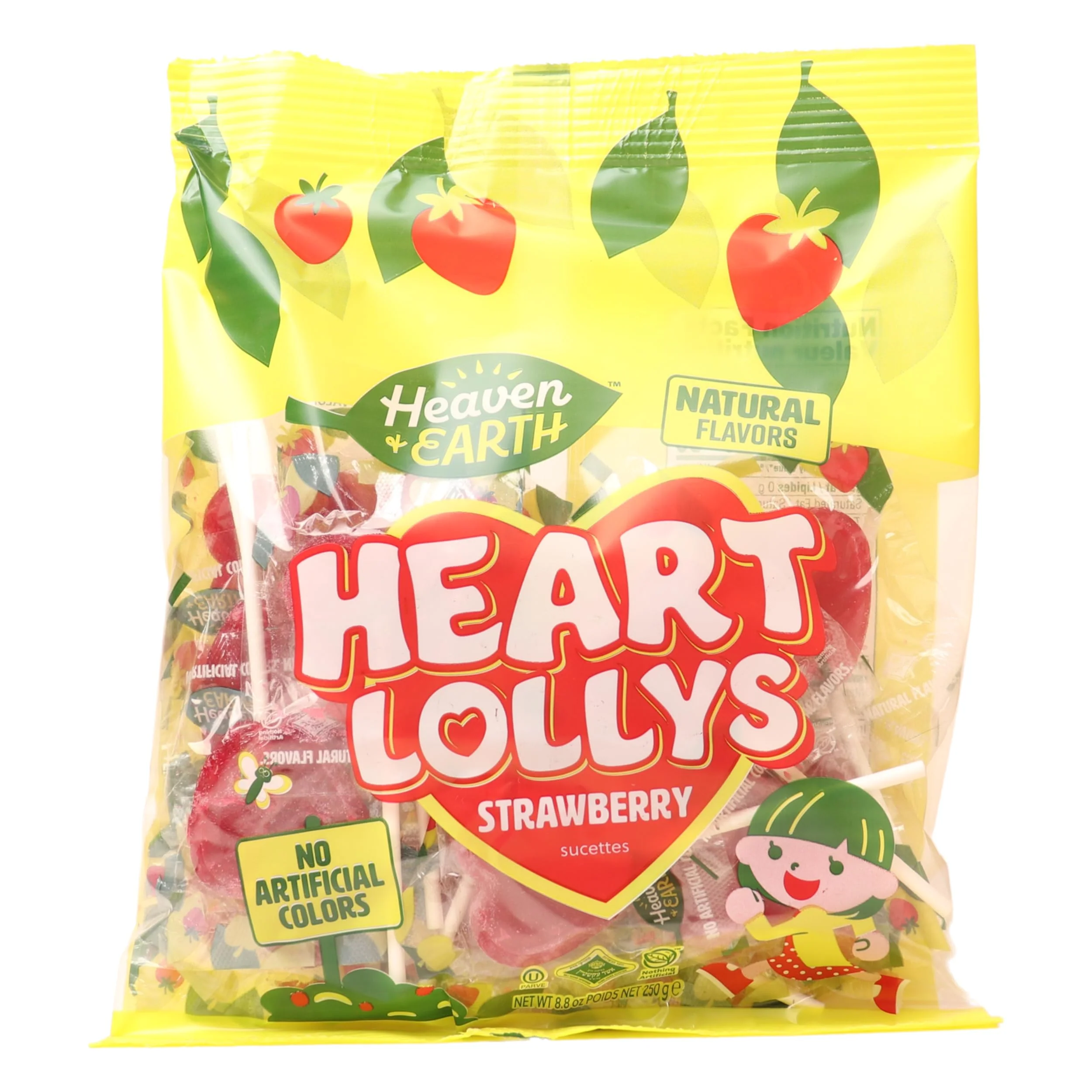 Heaven & Earth Heart-Shaped Fruit Lollipops - 2 x 250g - Canadian Distribution - Ships Free Within Canada on Orders Above CAD $199