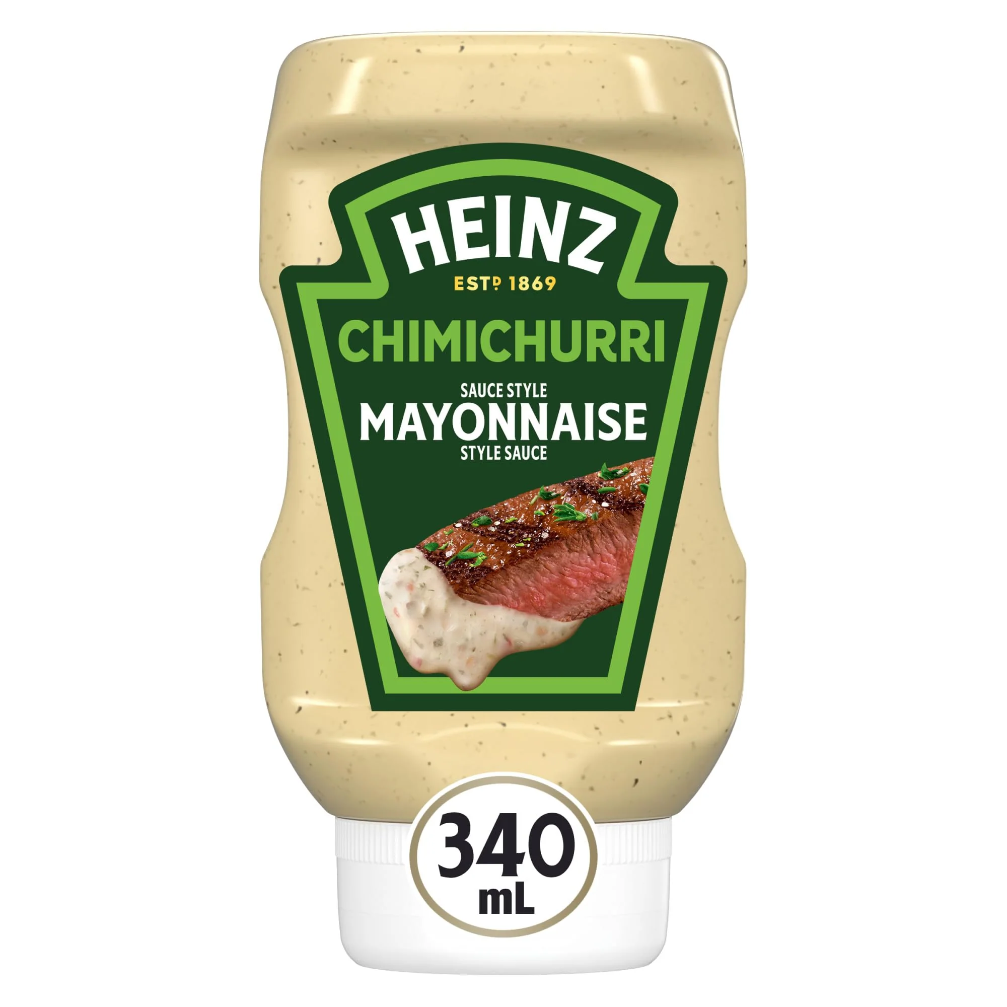 Heinz Chimichurri Mayonnaise Style Sauce, 340 mL Squeeze Bottle - Canadian Distribution - Ships Free Within Canada on Orders Above CAD $199