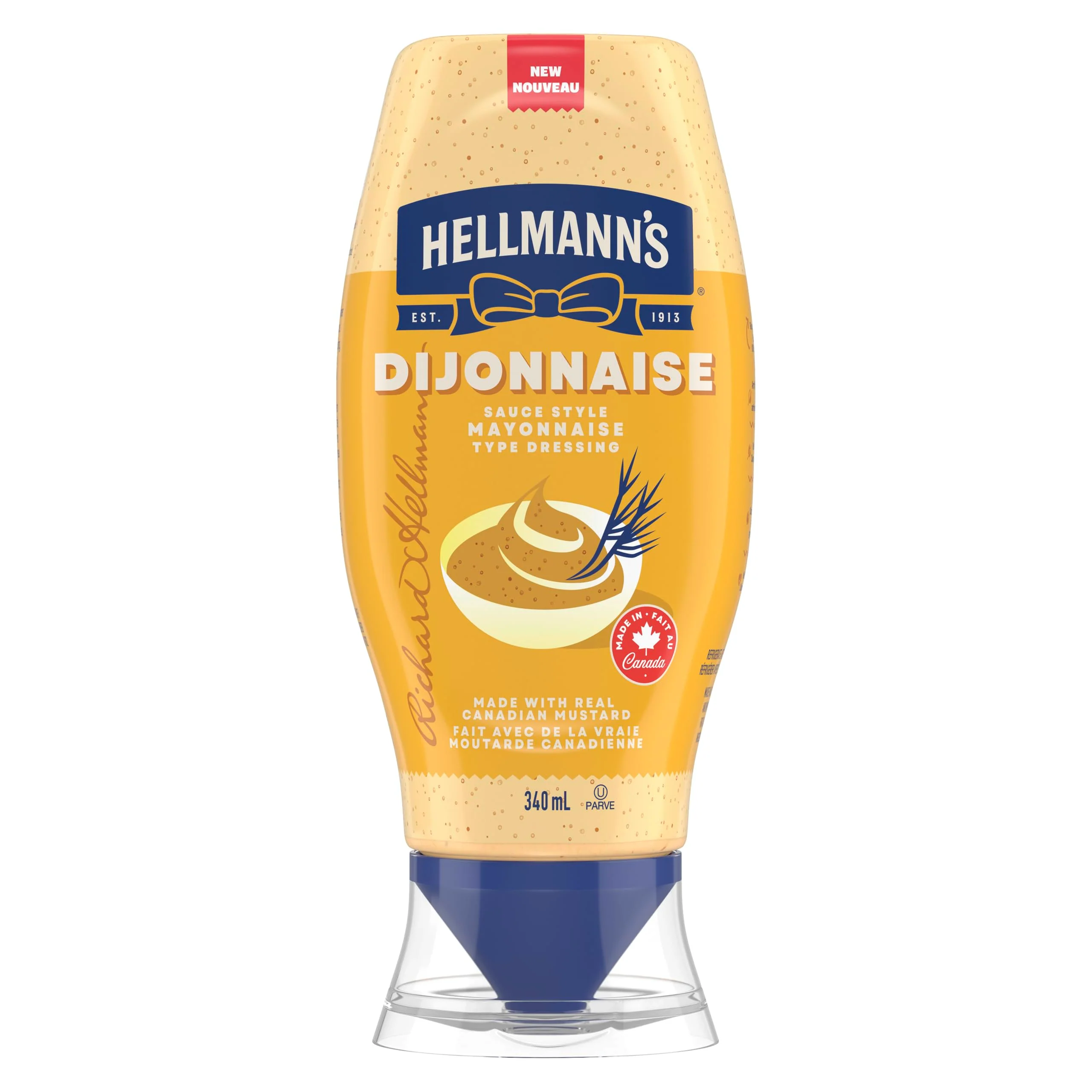 Hellmann's Dijonnaise Mayonnaise Dressing – 2 x 340 ML - Canadian Distribution - Ships Free Within Canada on Orders Above CAD $199